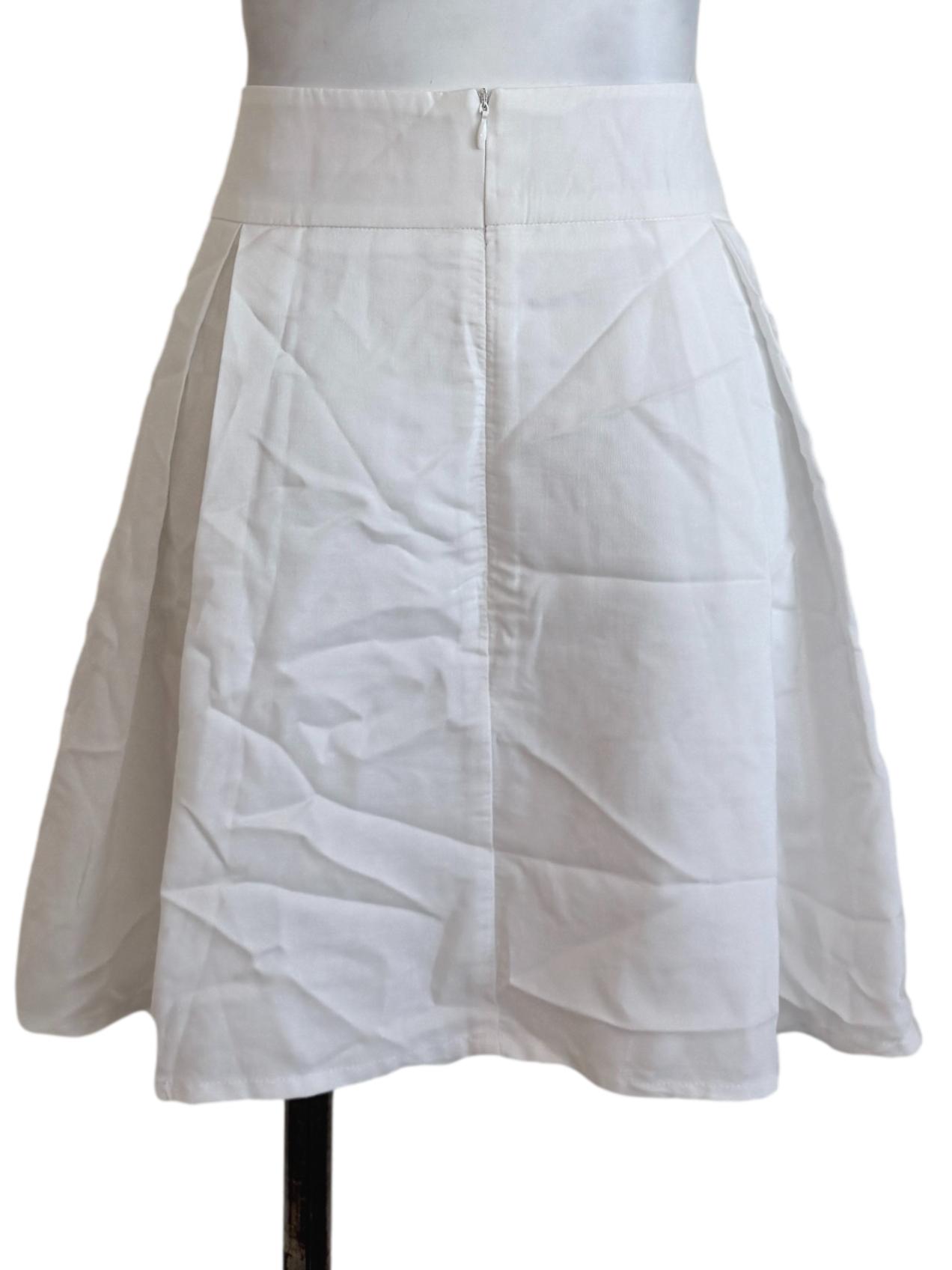 White Ribbon Waist Skirt