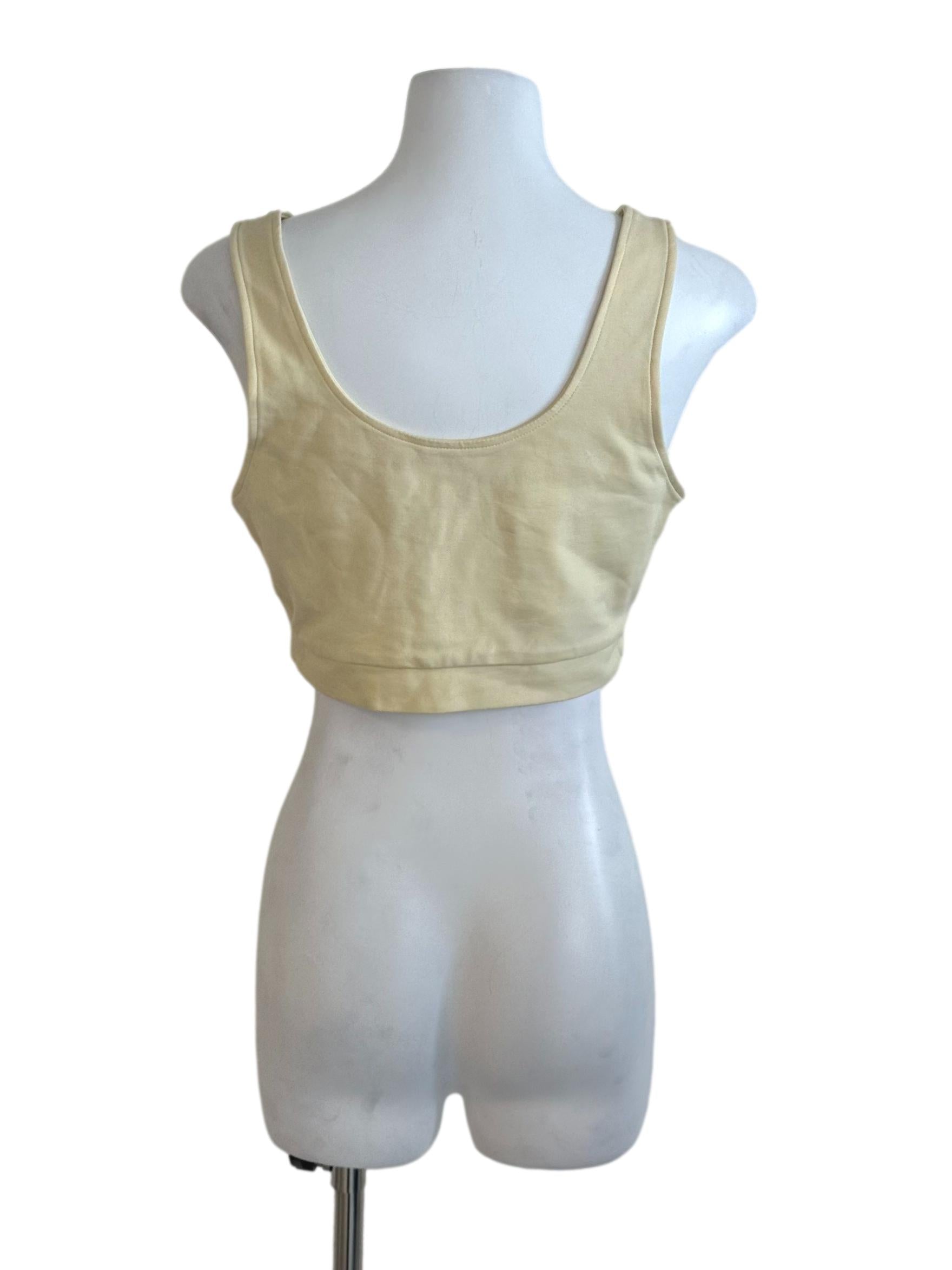 Yellow Plain Square Neck Top