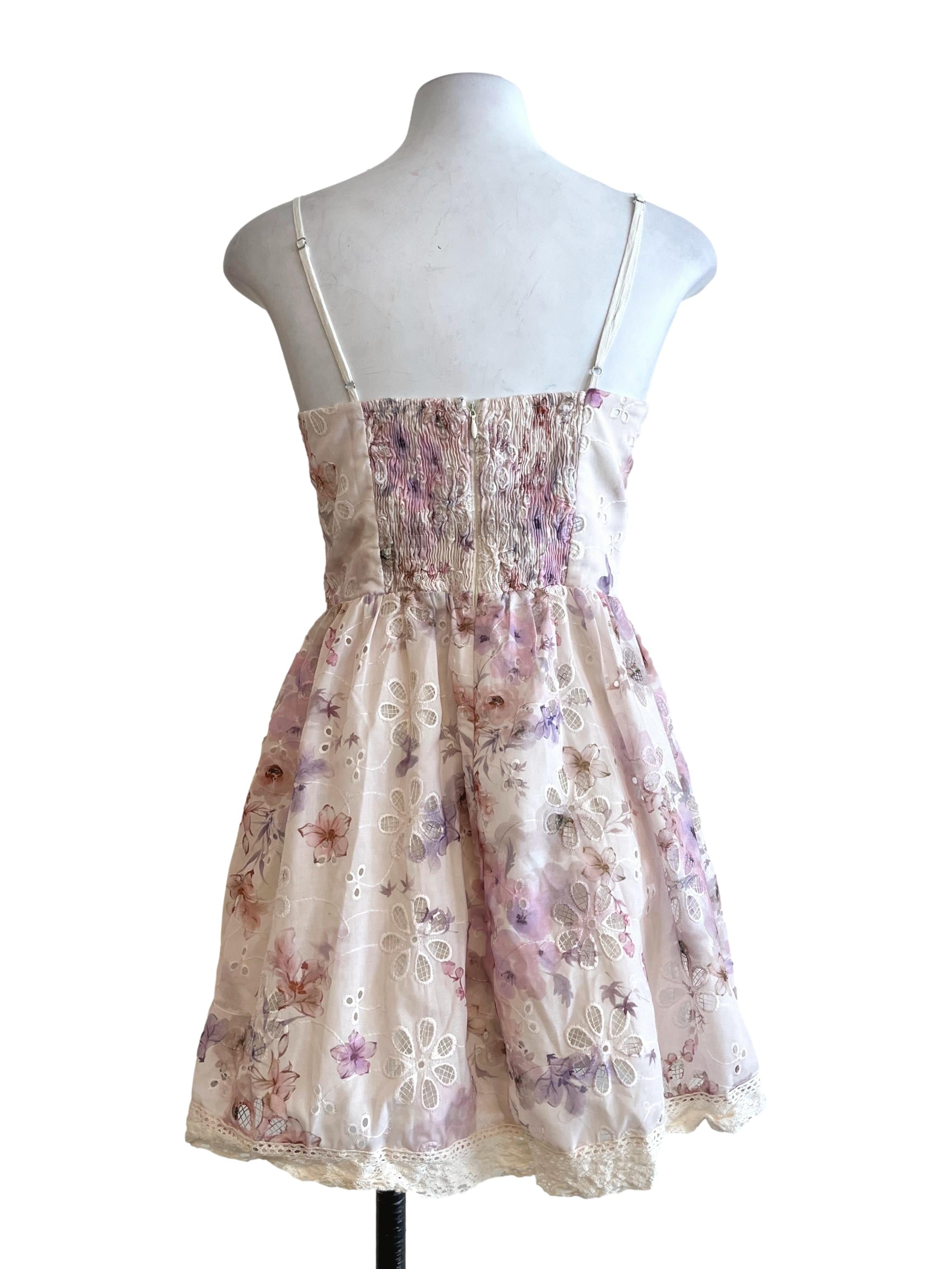 Cream White Spaghetti A-Line Dress