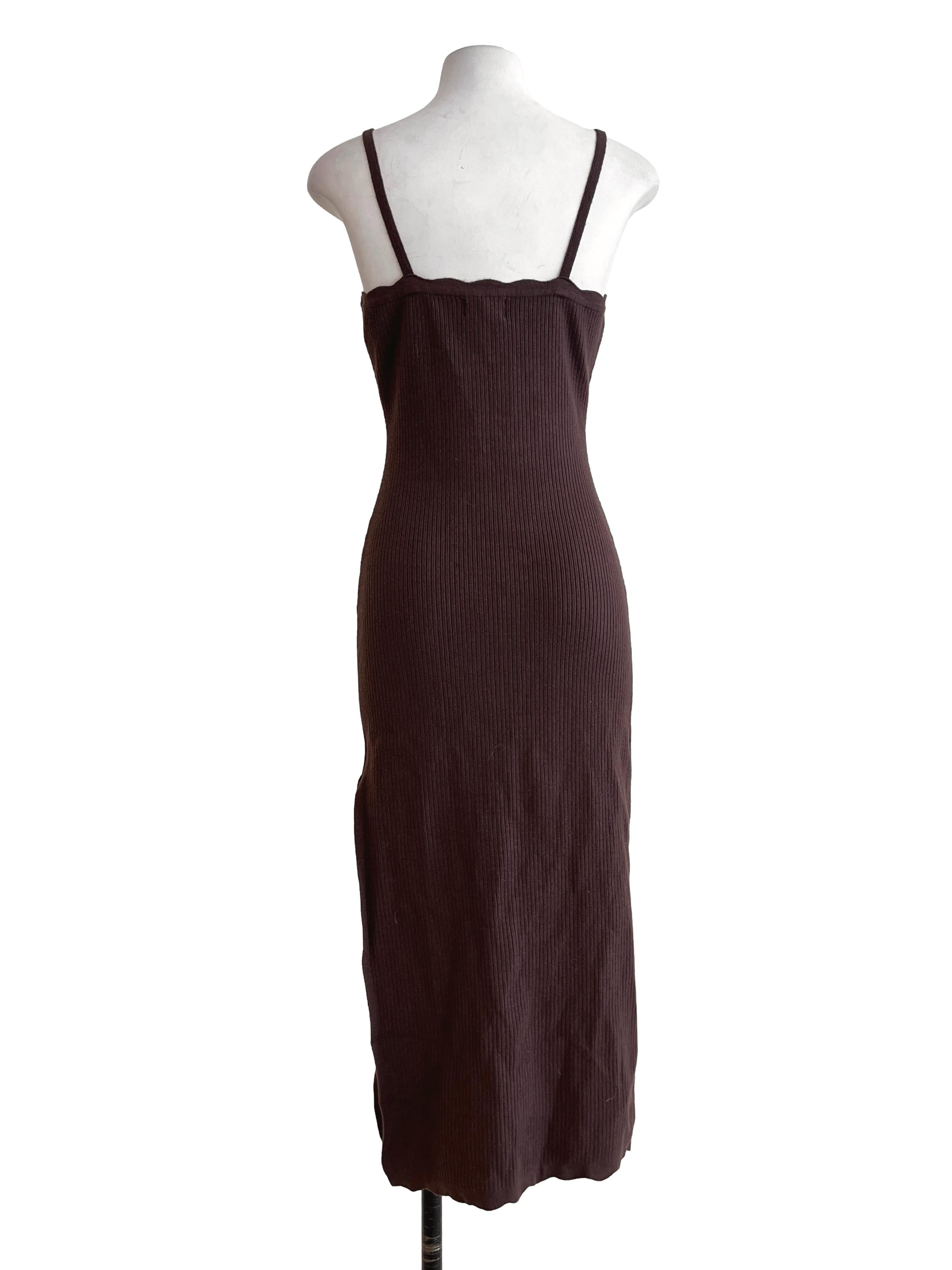 Pecan Brown Scoop Bodycon Dress TCL