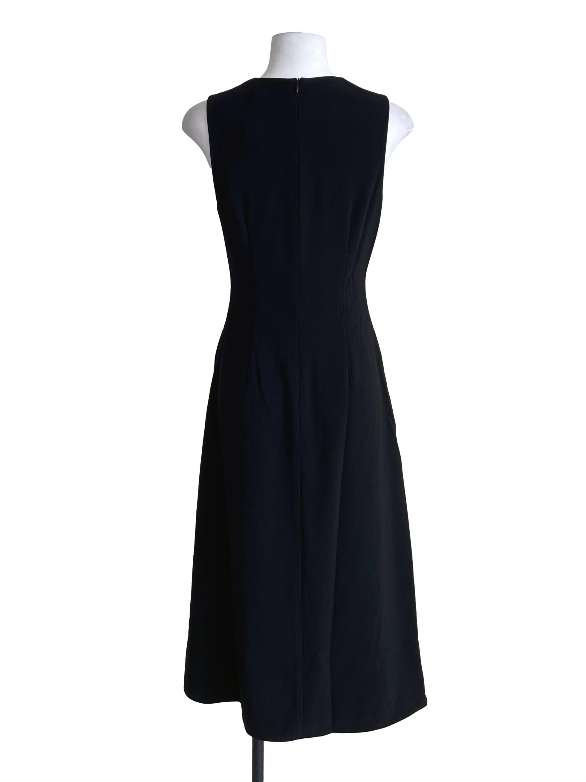 V-Neck Pleated Midi Dress
