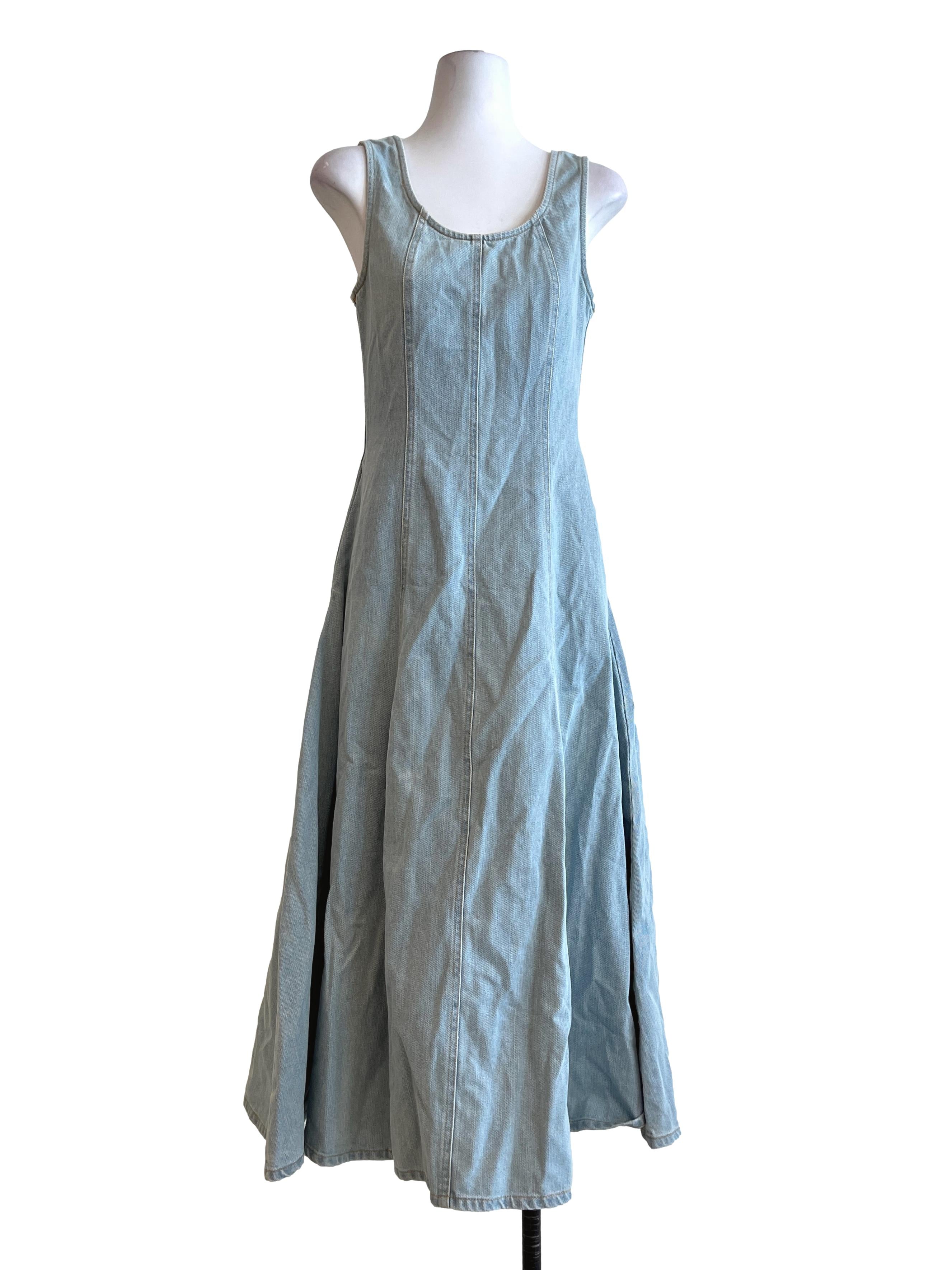 Sky Blue Scoop Maxi Dress