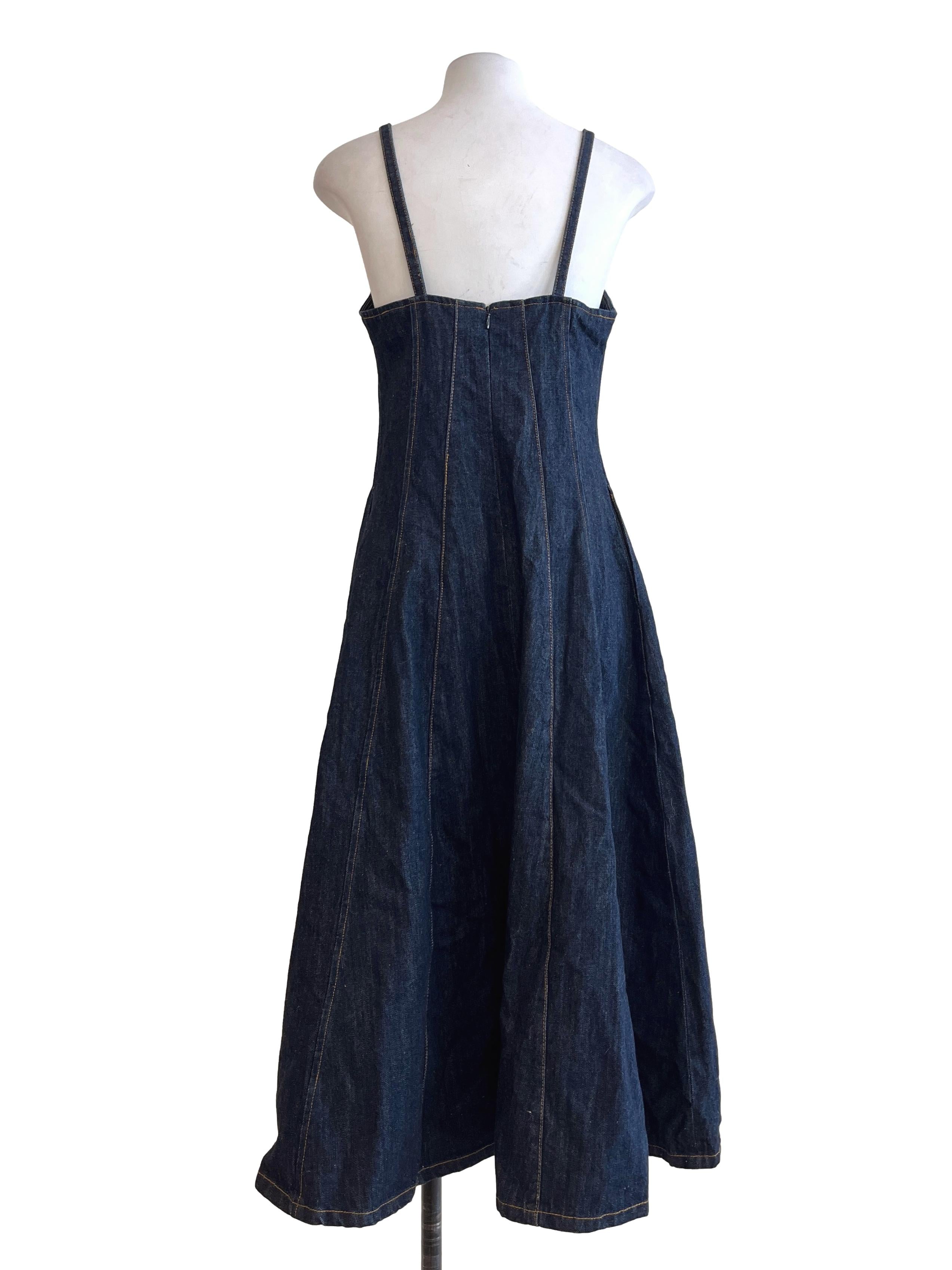 Denim Blue Sweetheart Sleeveless Dress