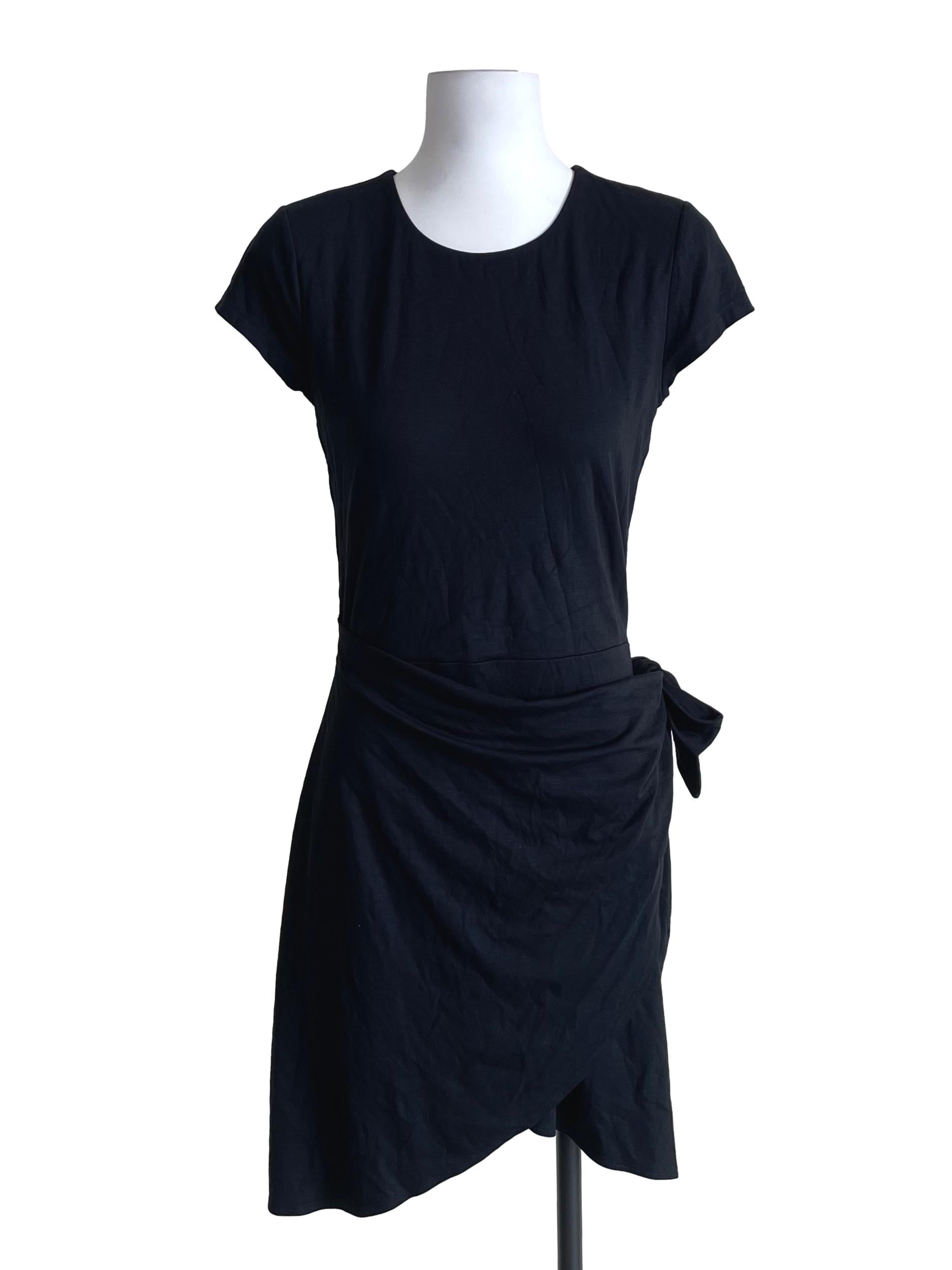 Black Slanted Tee Dress