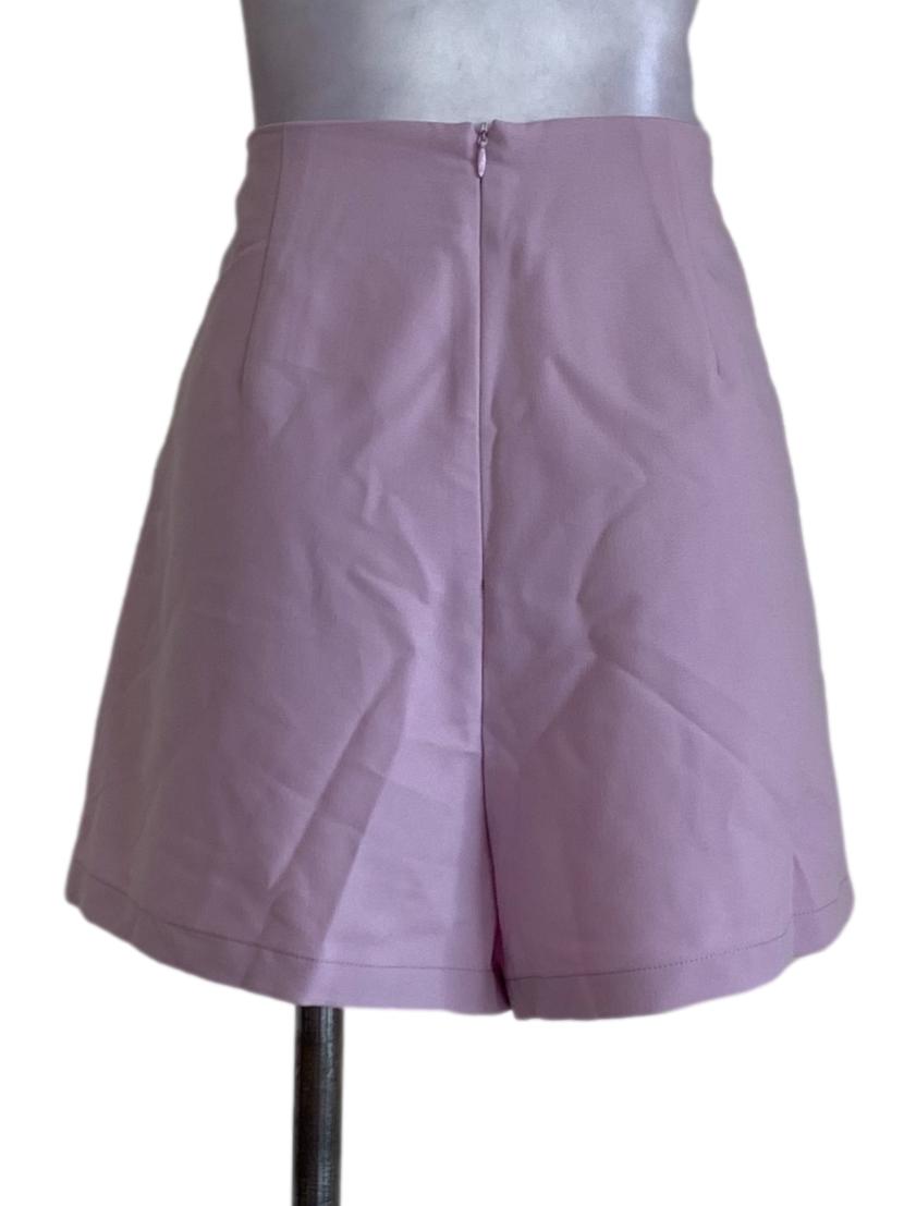 Light Lavender Purple Asymmetrical Wrap Skorts