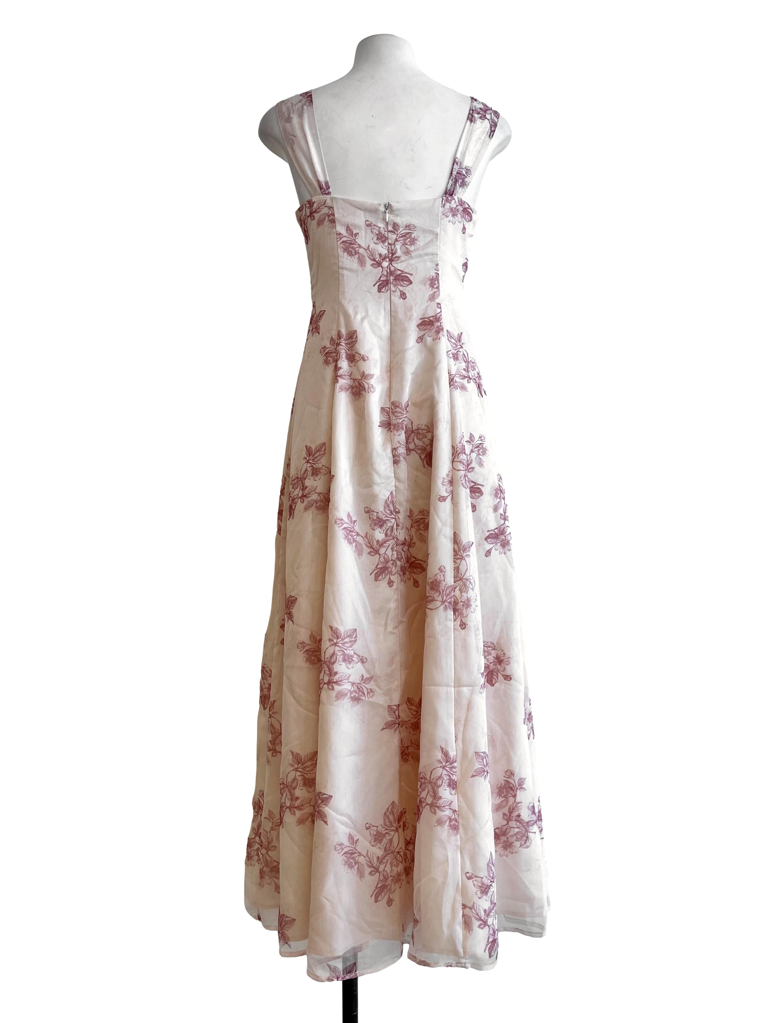 Peach Pink Empire Sleeveless Dress