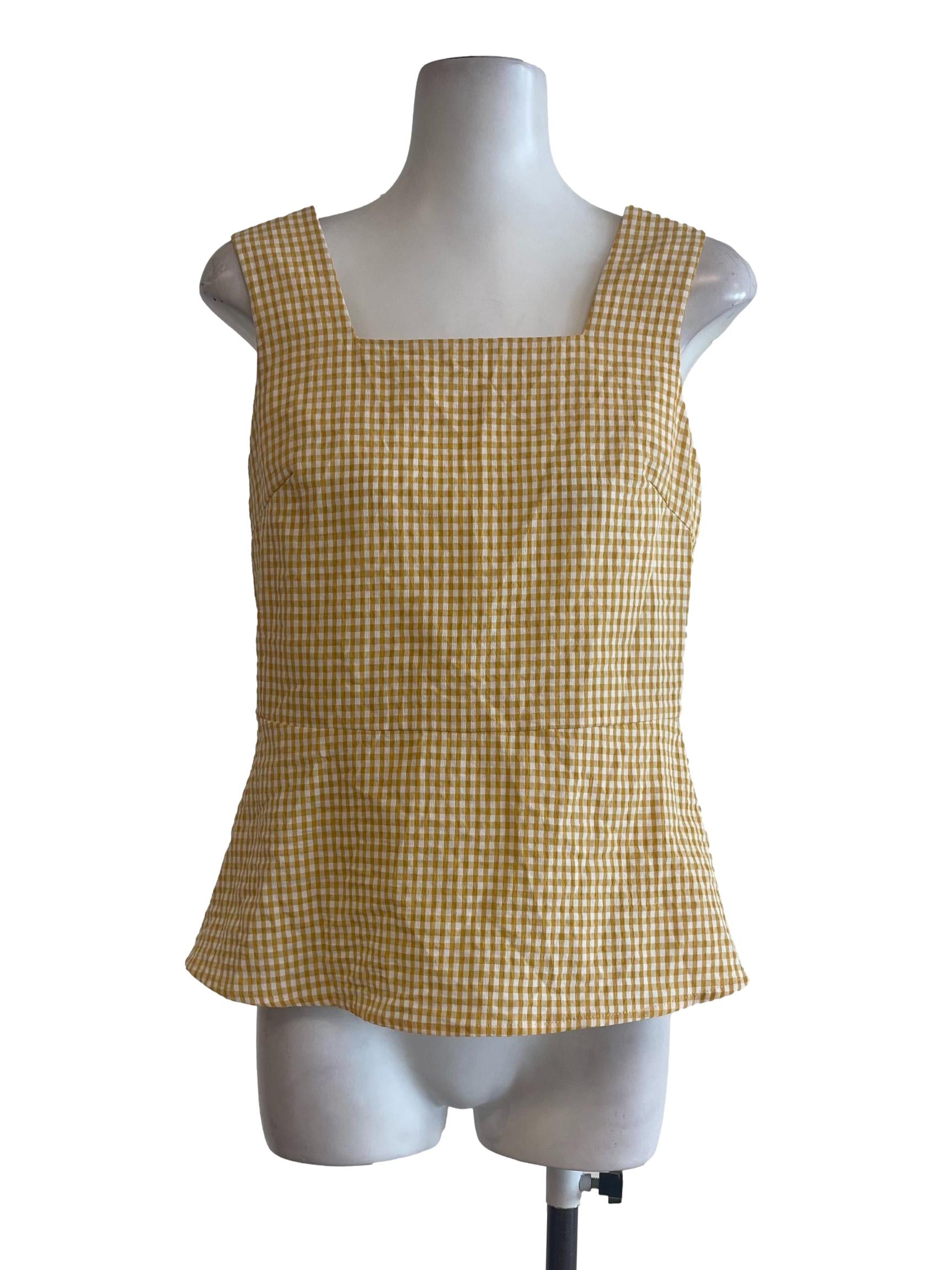 Yellow Gingham Top