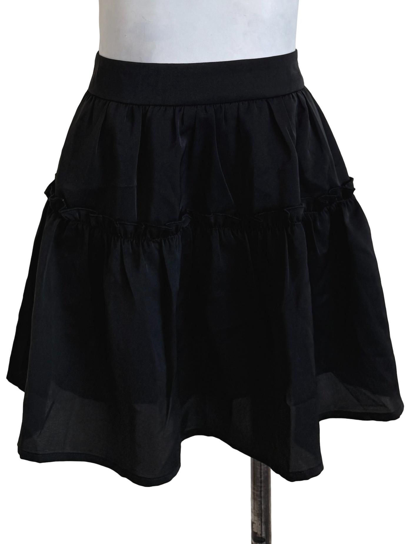 Black Tiered Skirt