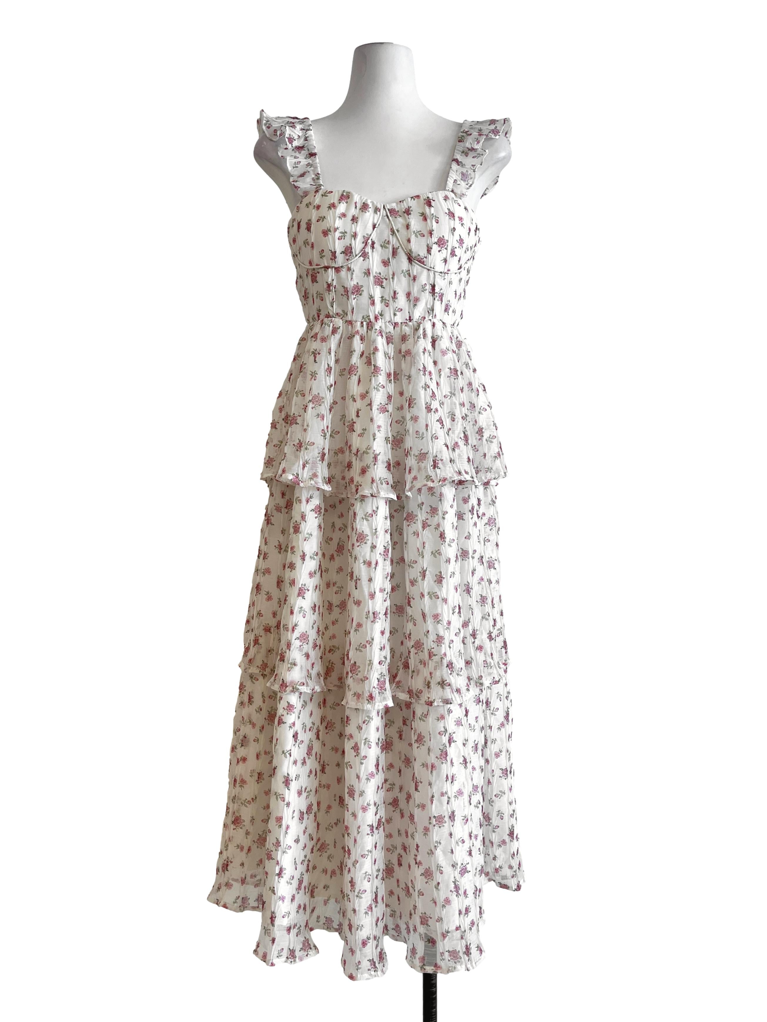Alabaster White Empire Sleeveless Dress