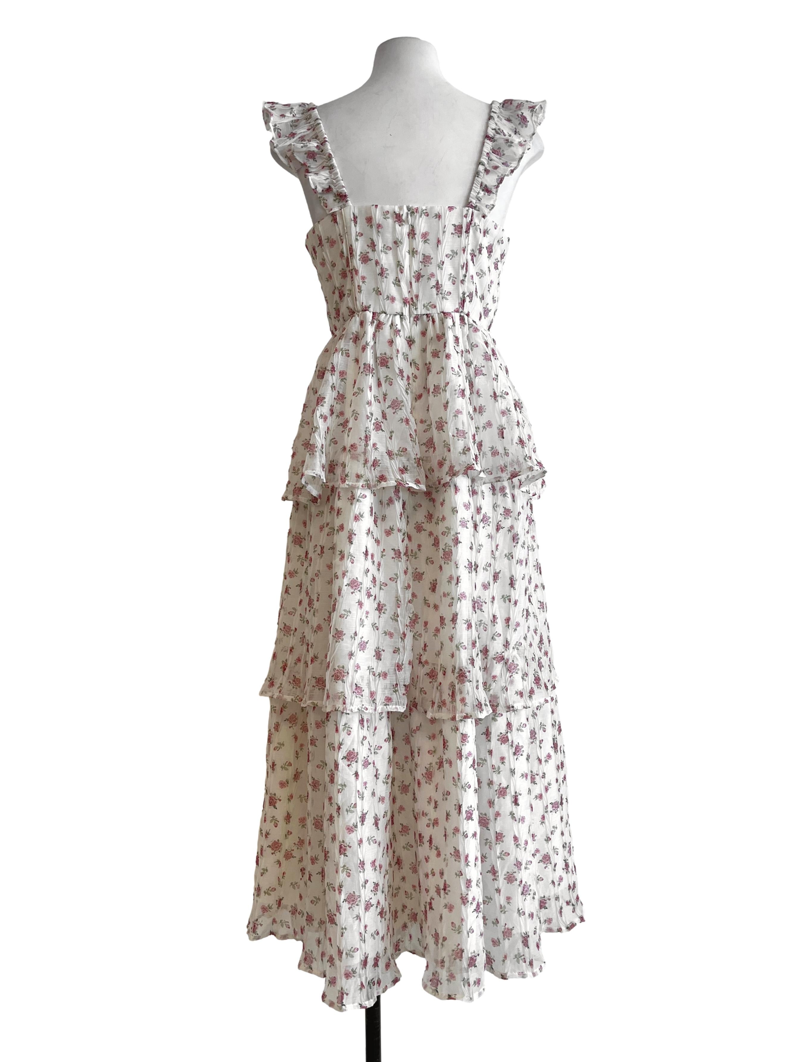 Alabaster White Empire Sleeveless Dress