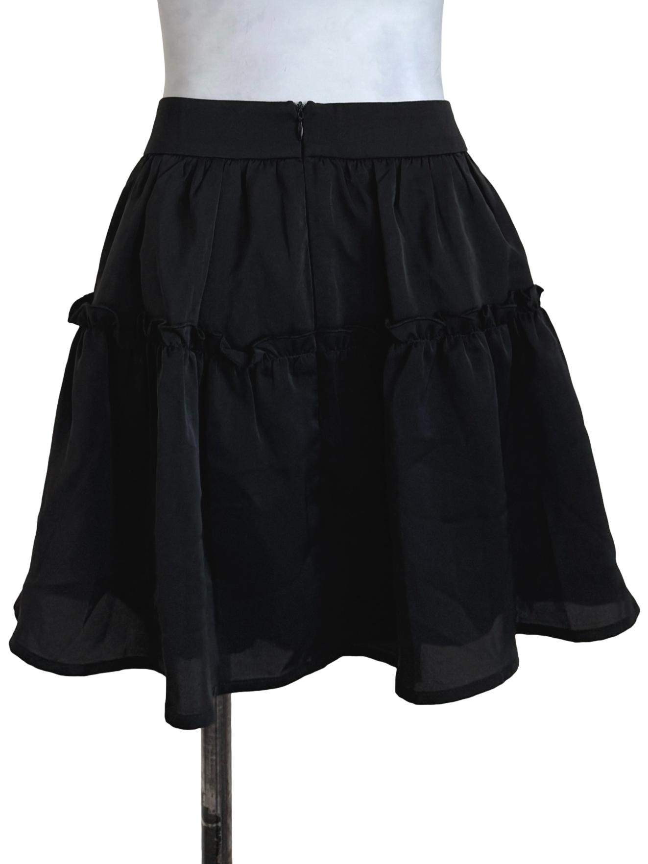 Black Tiered Skirt