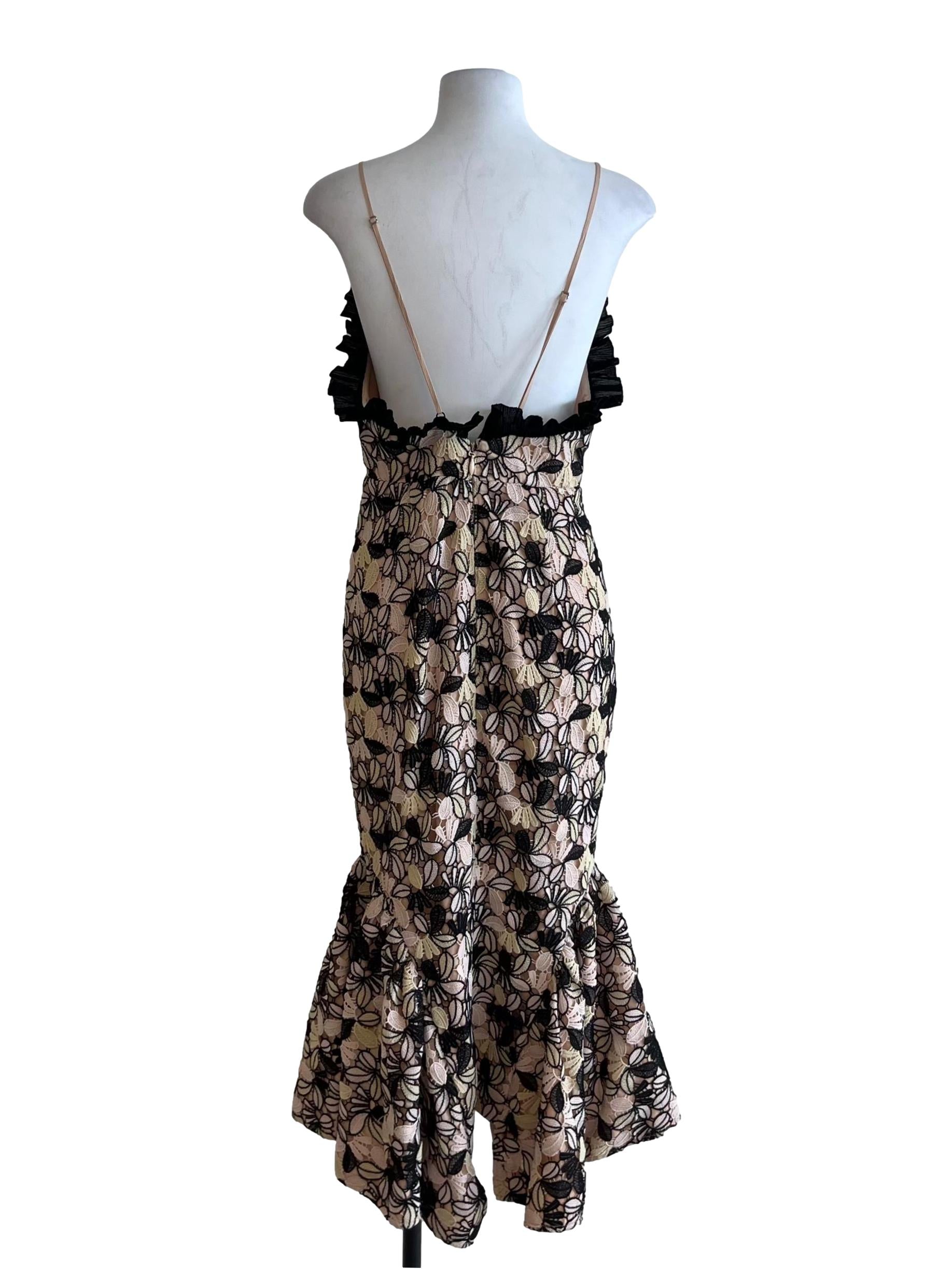 Beige Lace Babydoll Dress