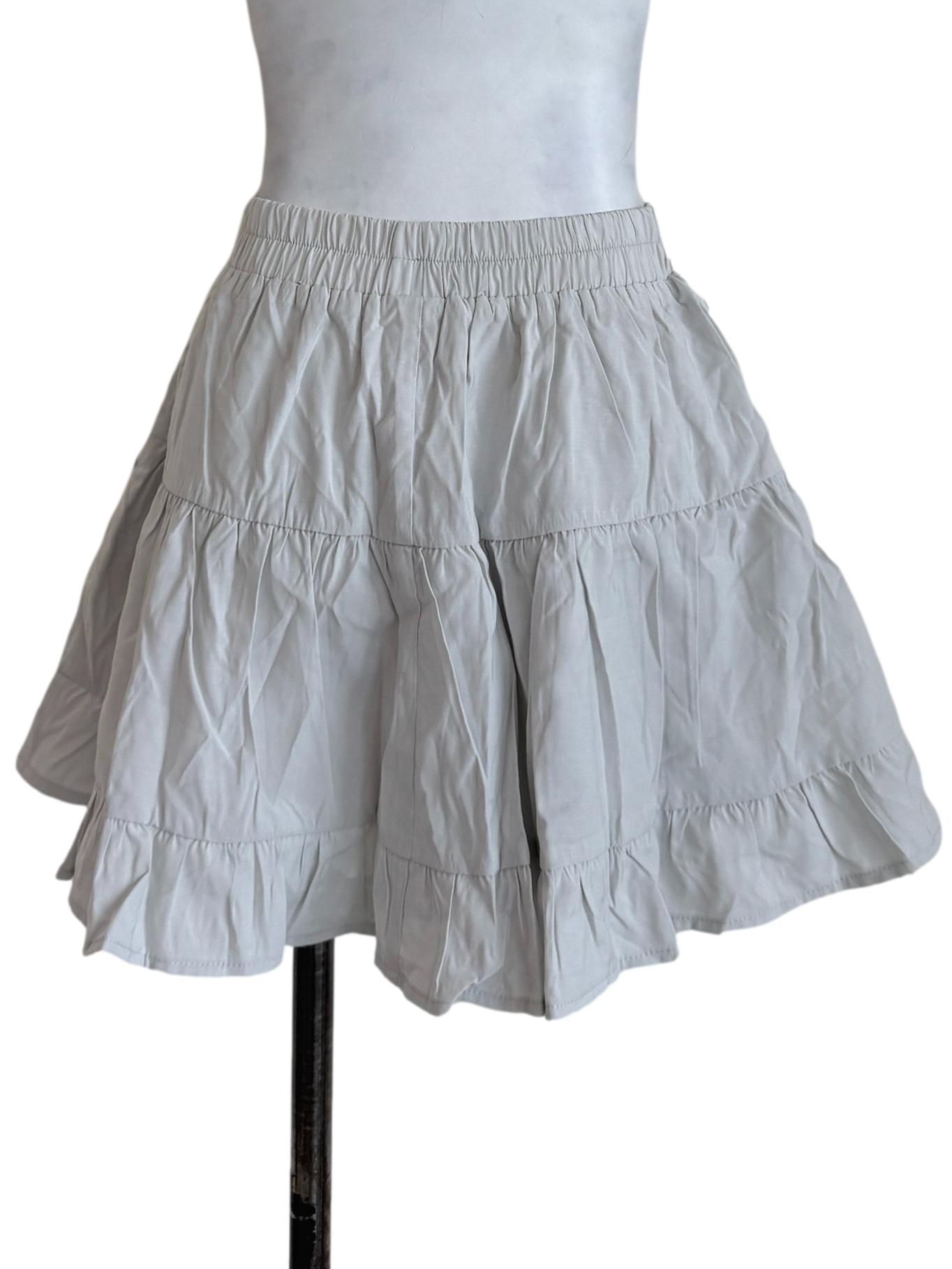 Pistachio Green Tiered Mini Skirt