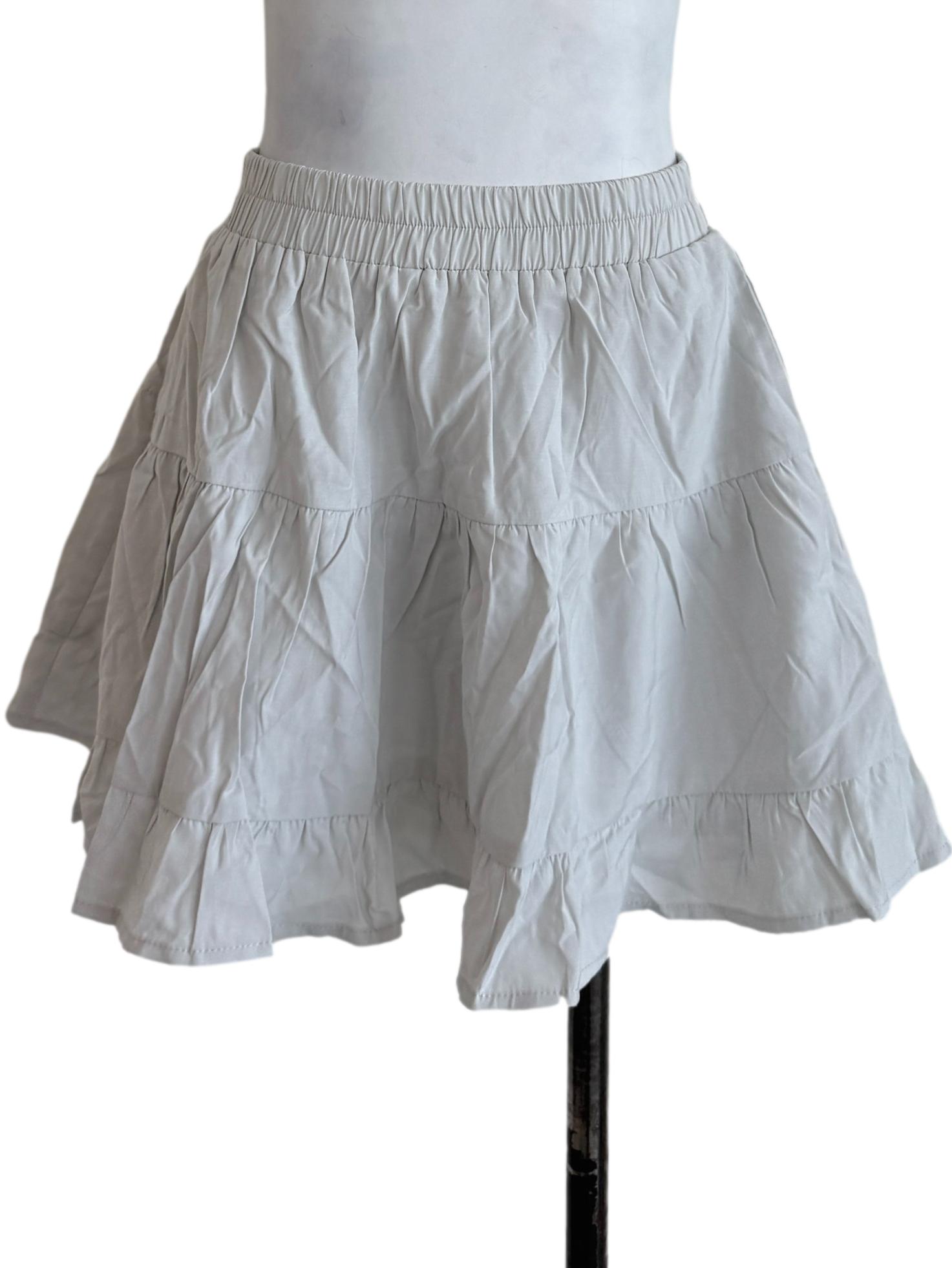 Pistachio Green Tiered Mini Skirt