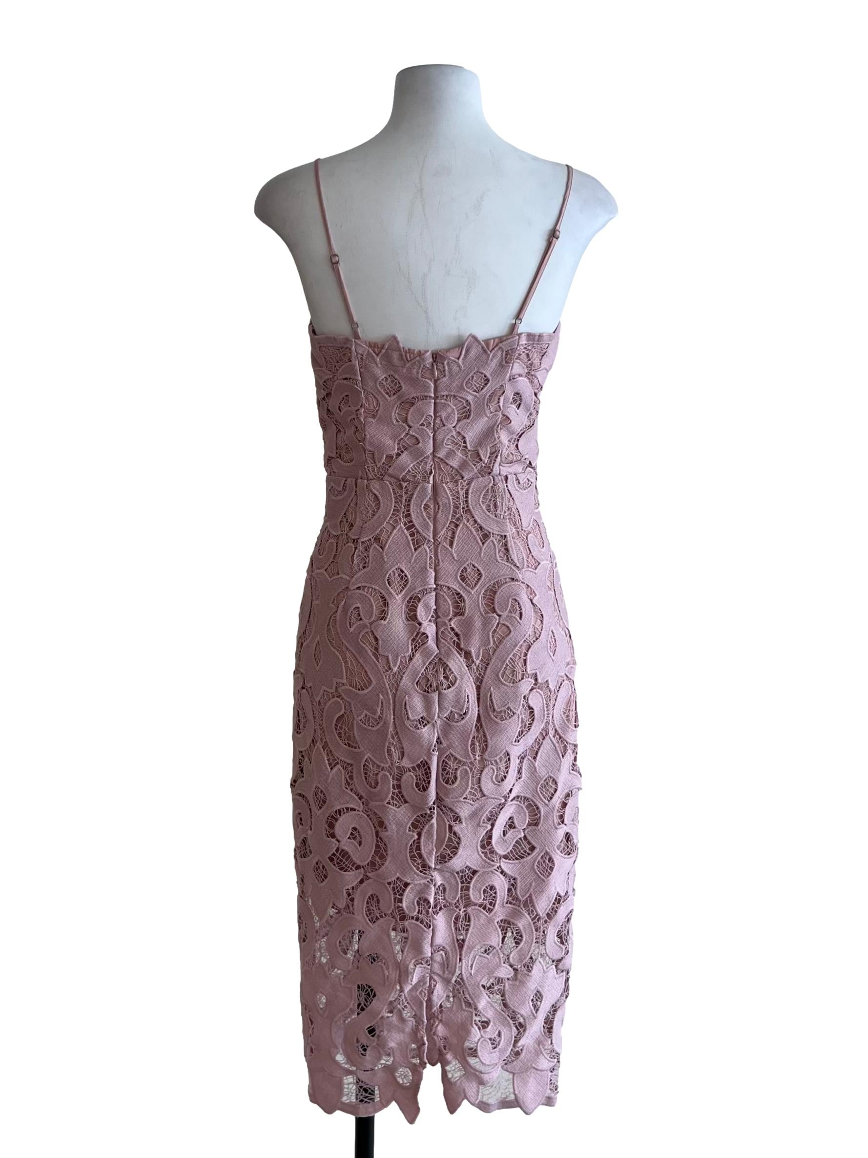 Rose Pink Spaghetti Strap A-Line Dress