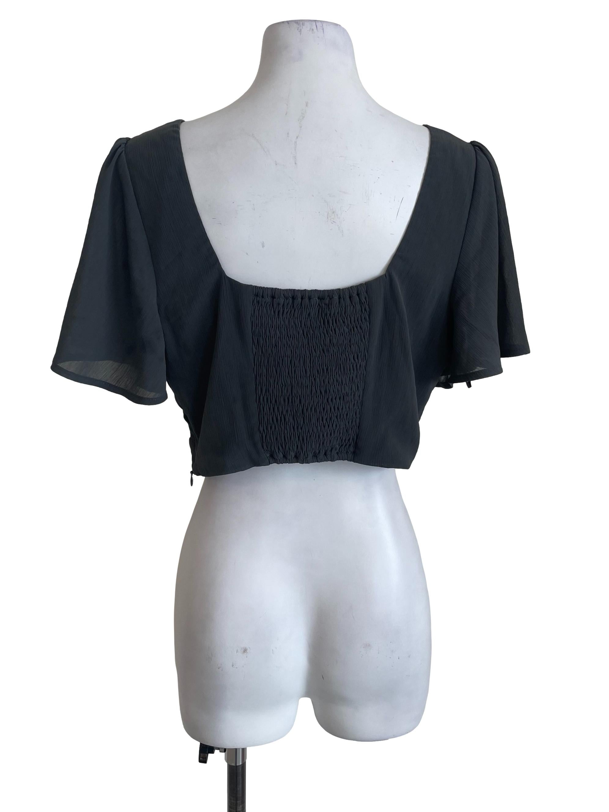 Grey Crop Top