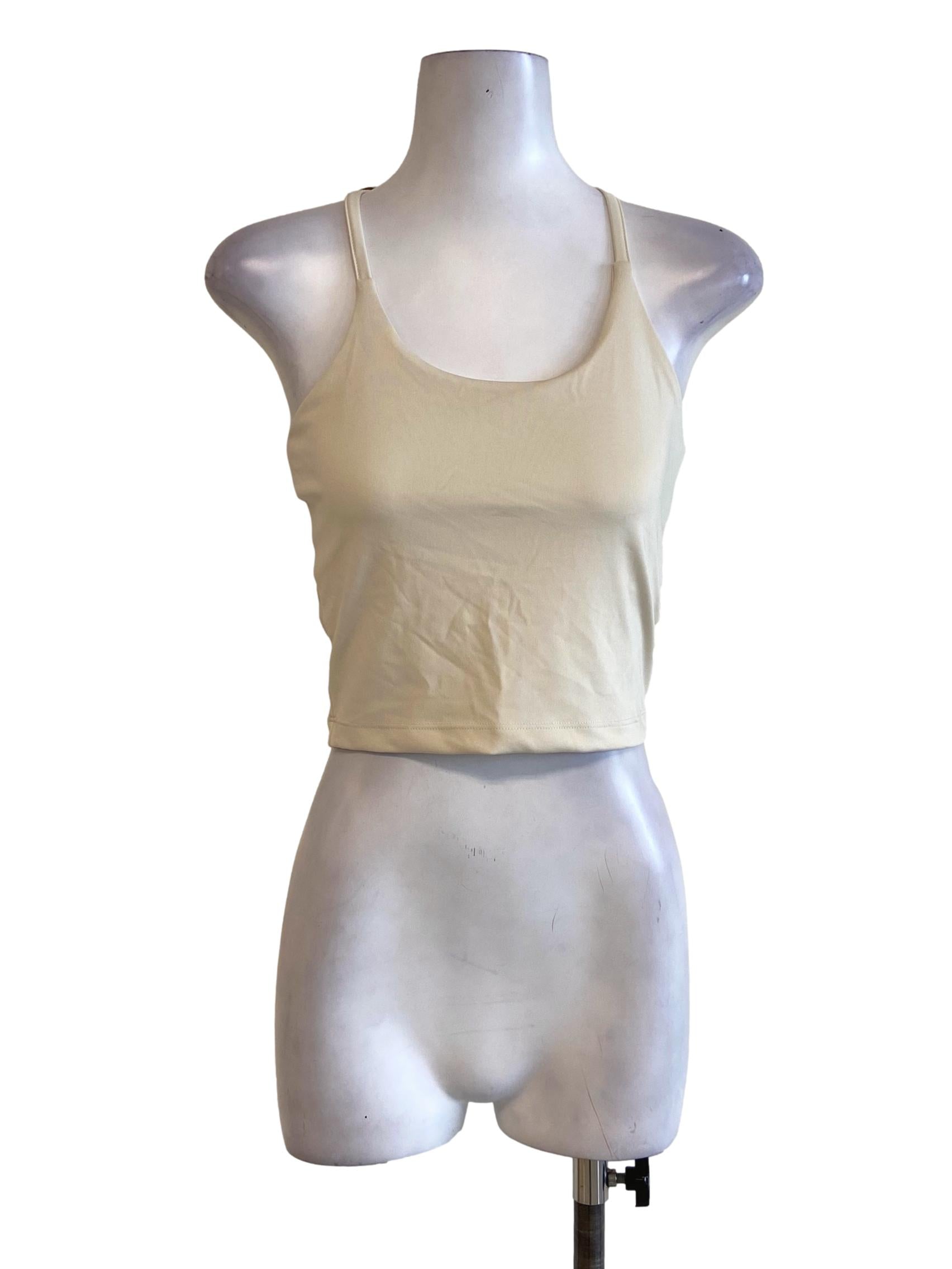 Eggshell Sleeveless Crop Top Blouse
