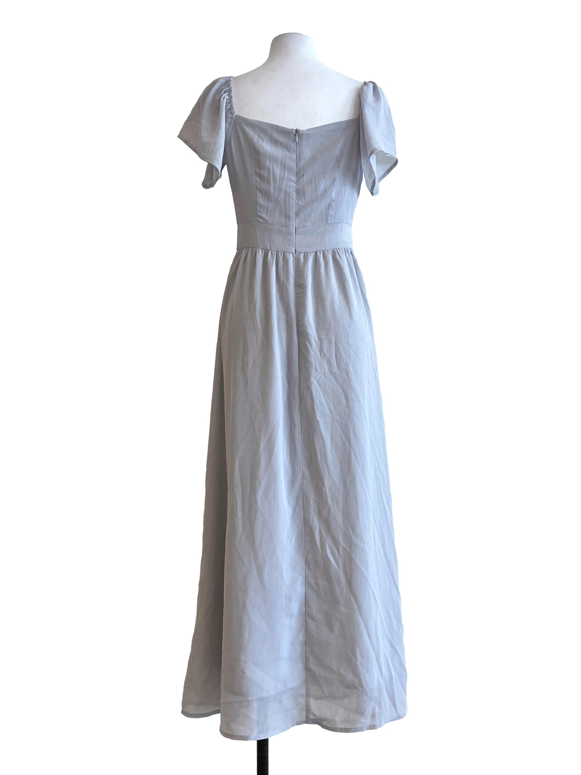 Cloud Silver Sweetheart Empire Dress