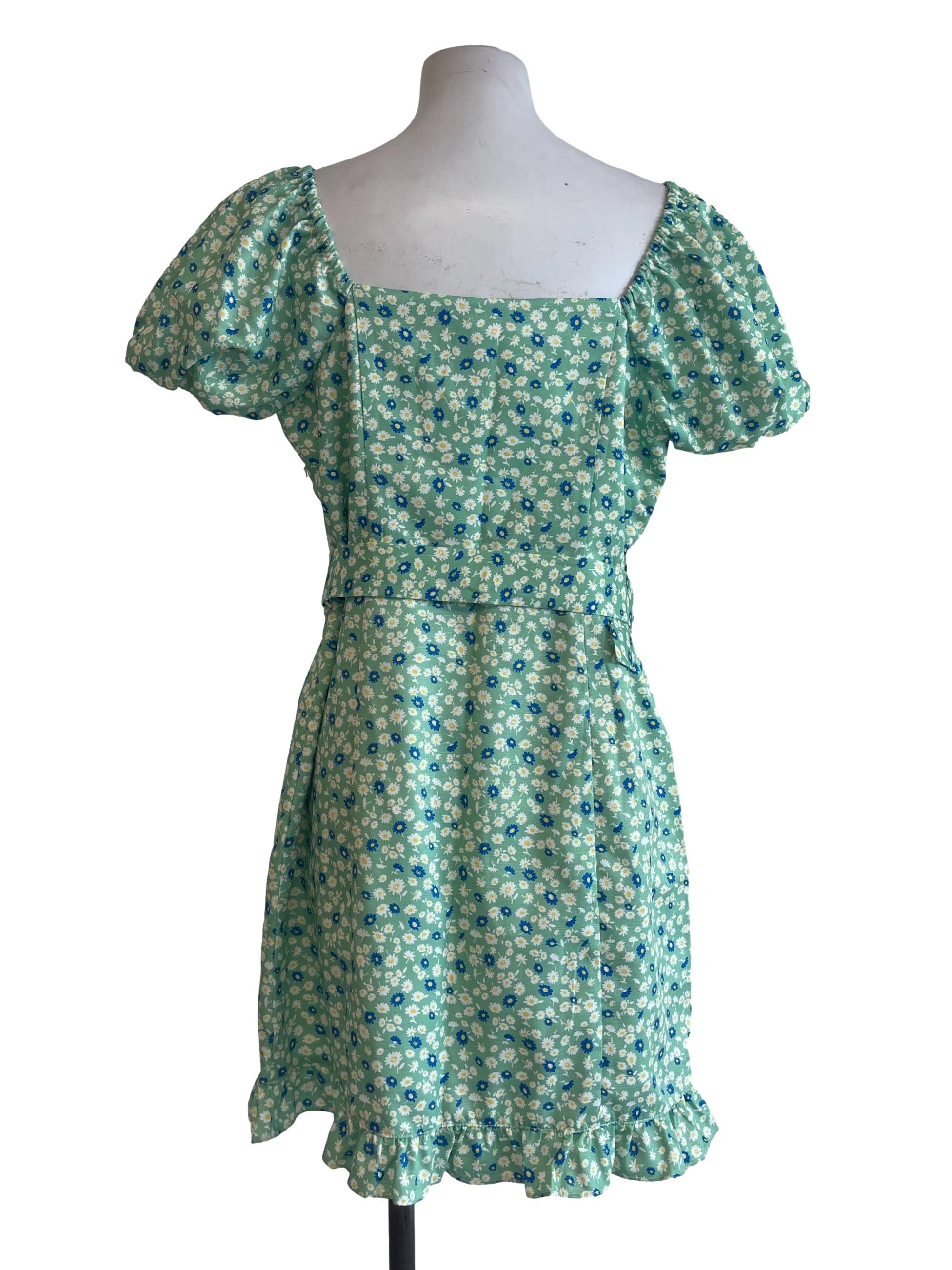 Green Cute Floral Dress