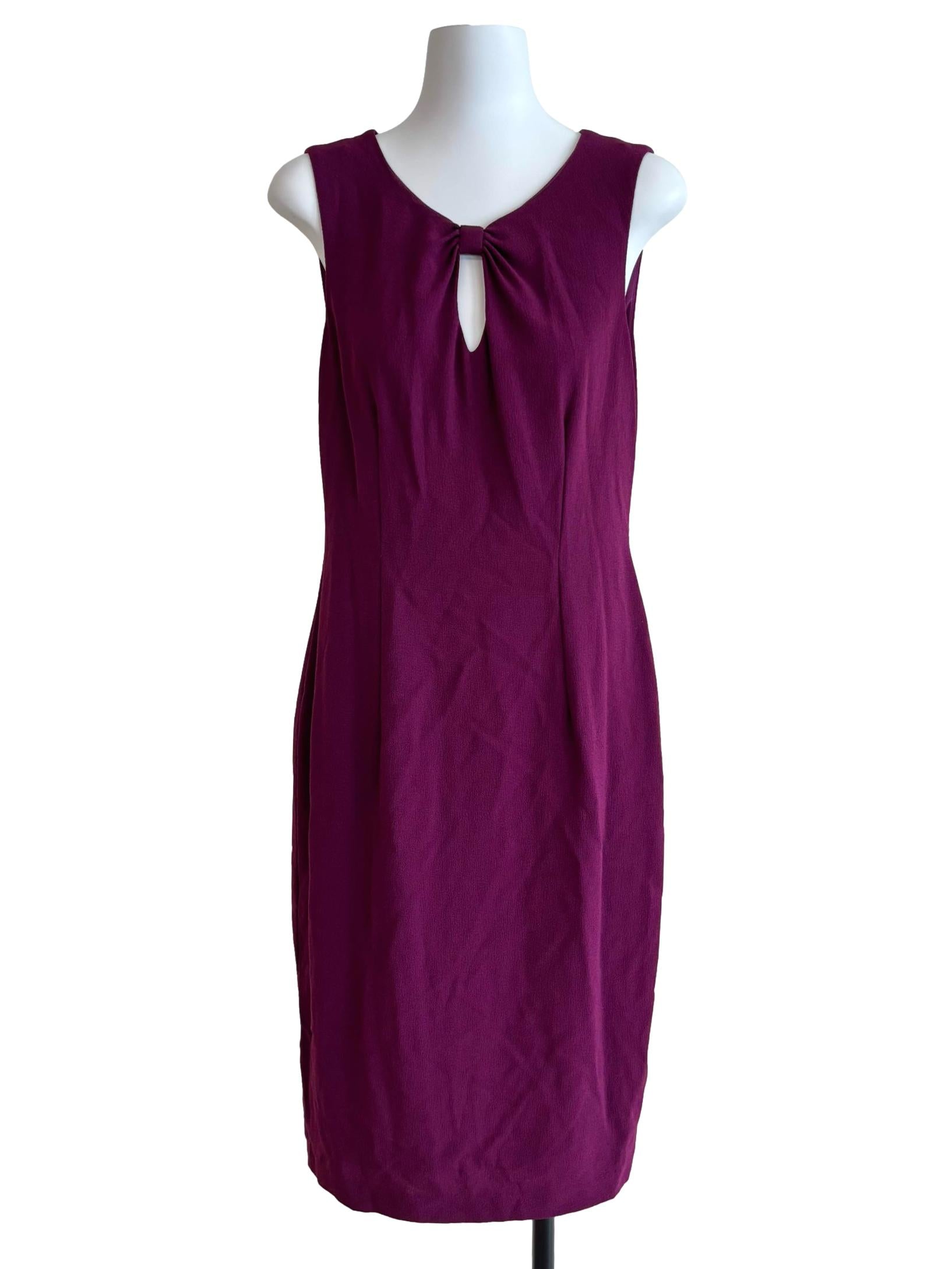 Mulberry Purple Sleeveless Sheath Dress