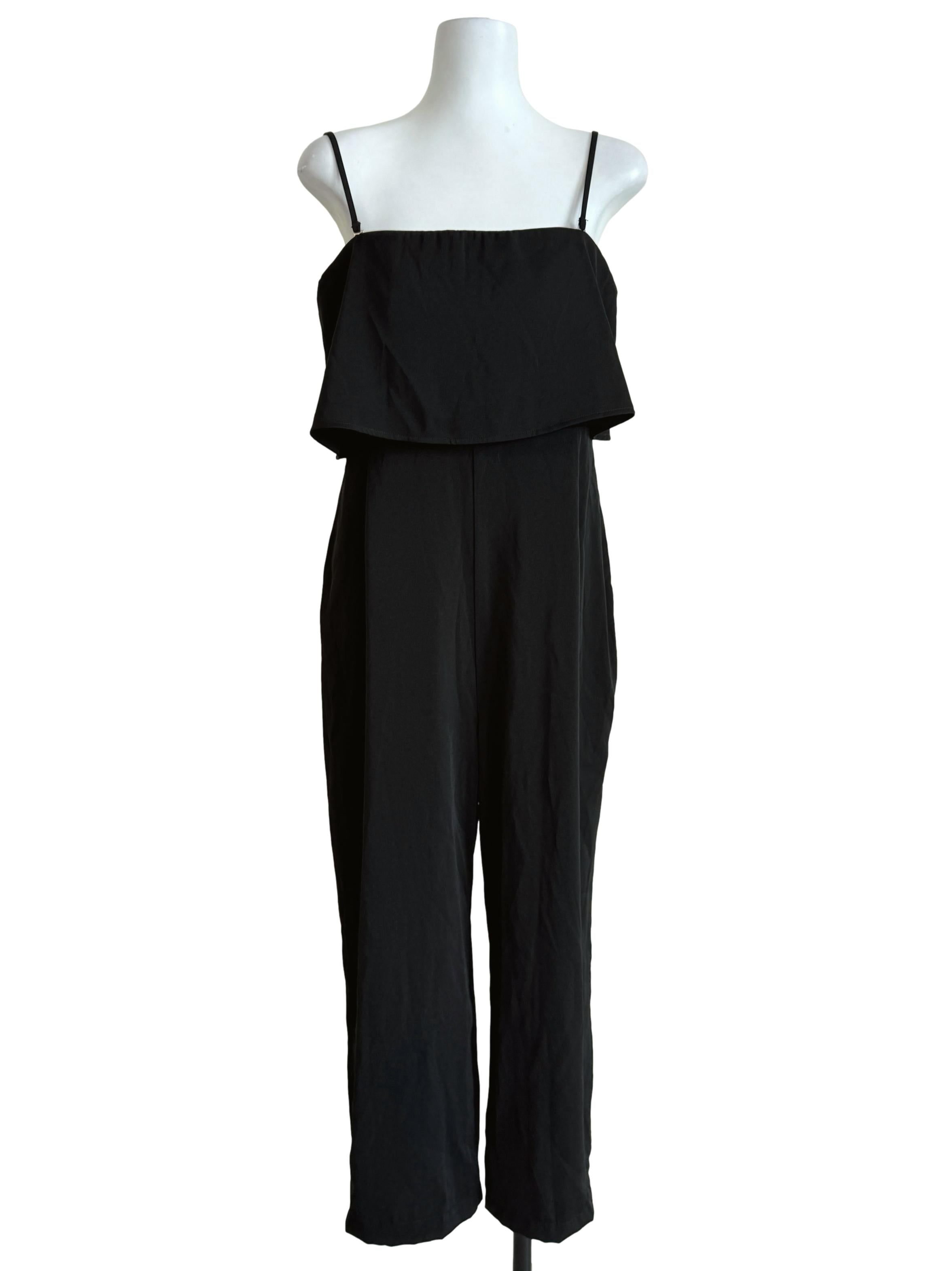 Black Spaghetti Straps Jumpsuit