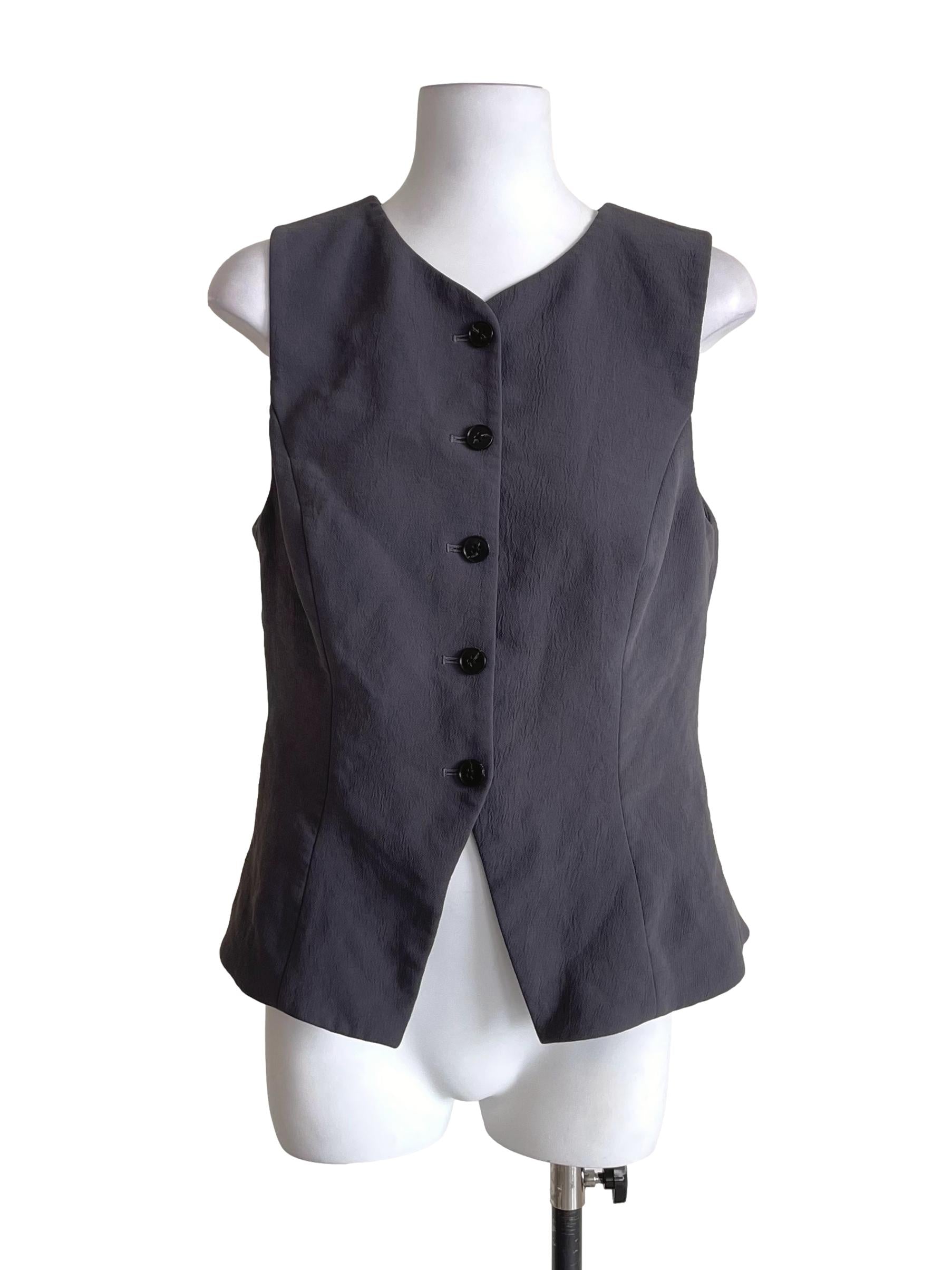 Grey Button Down Princess Vest