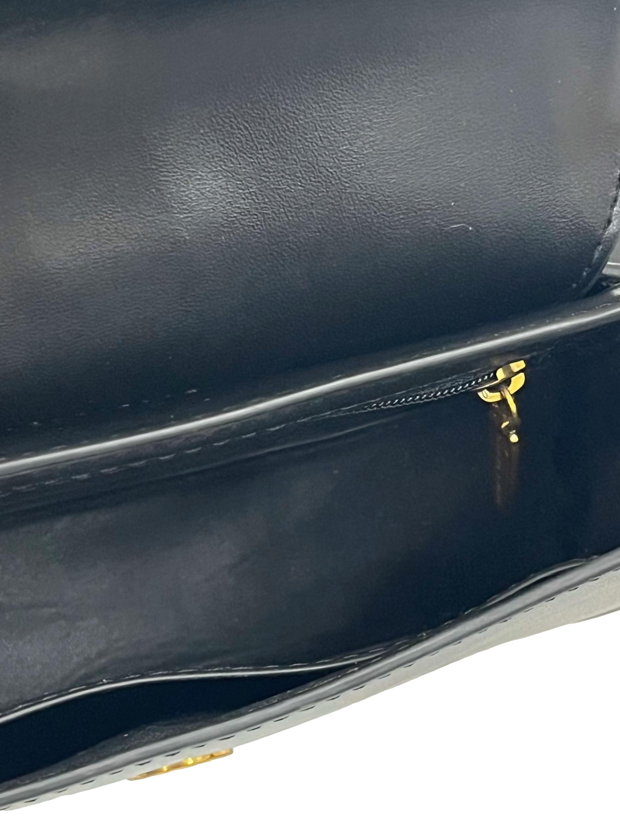 Black Gabine Leather Saddle Bag