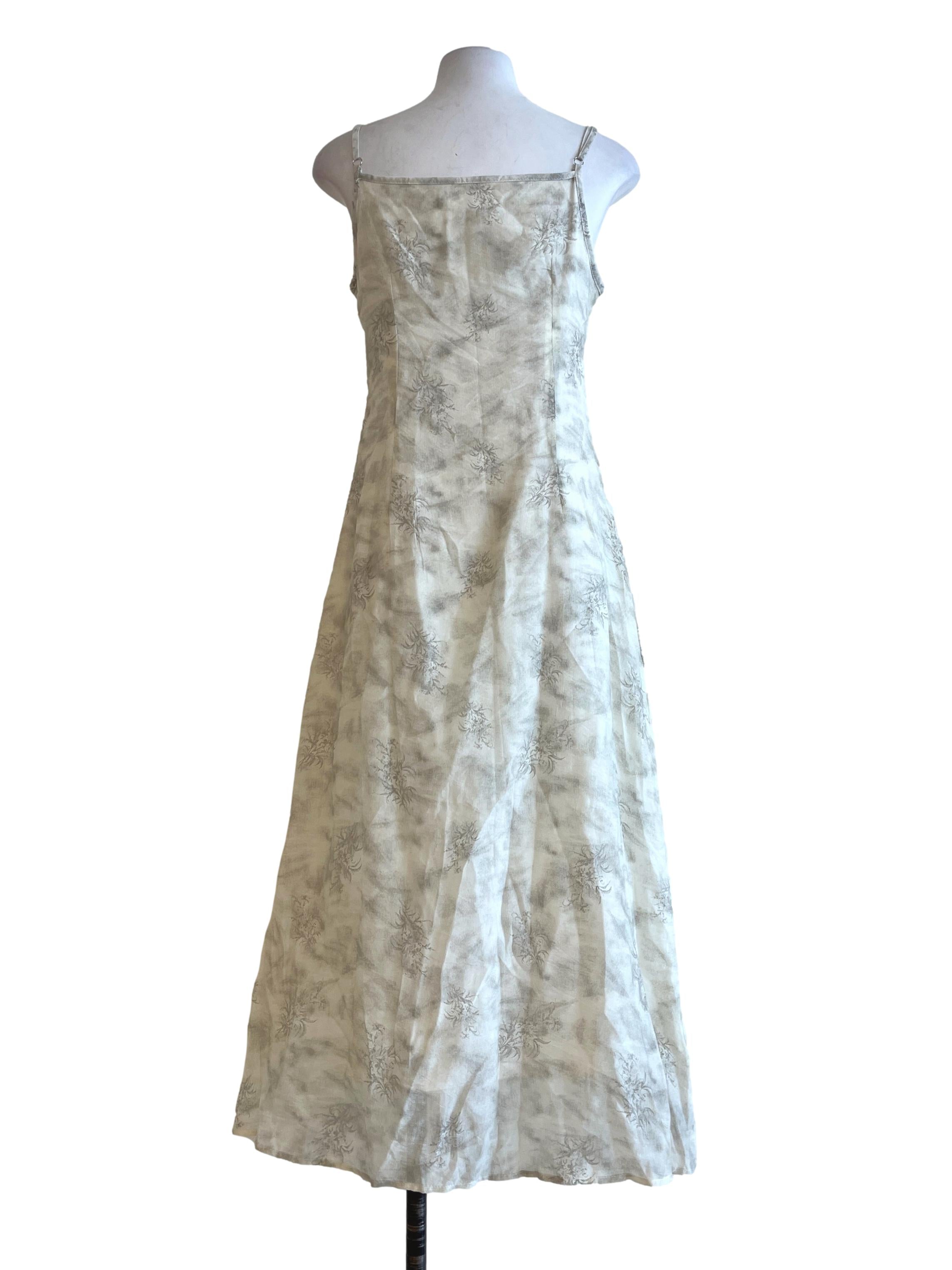Chiffon White Spaghetti A-Line Dress