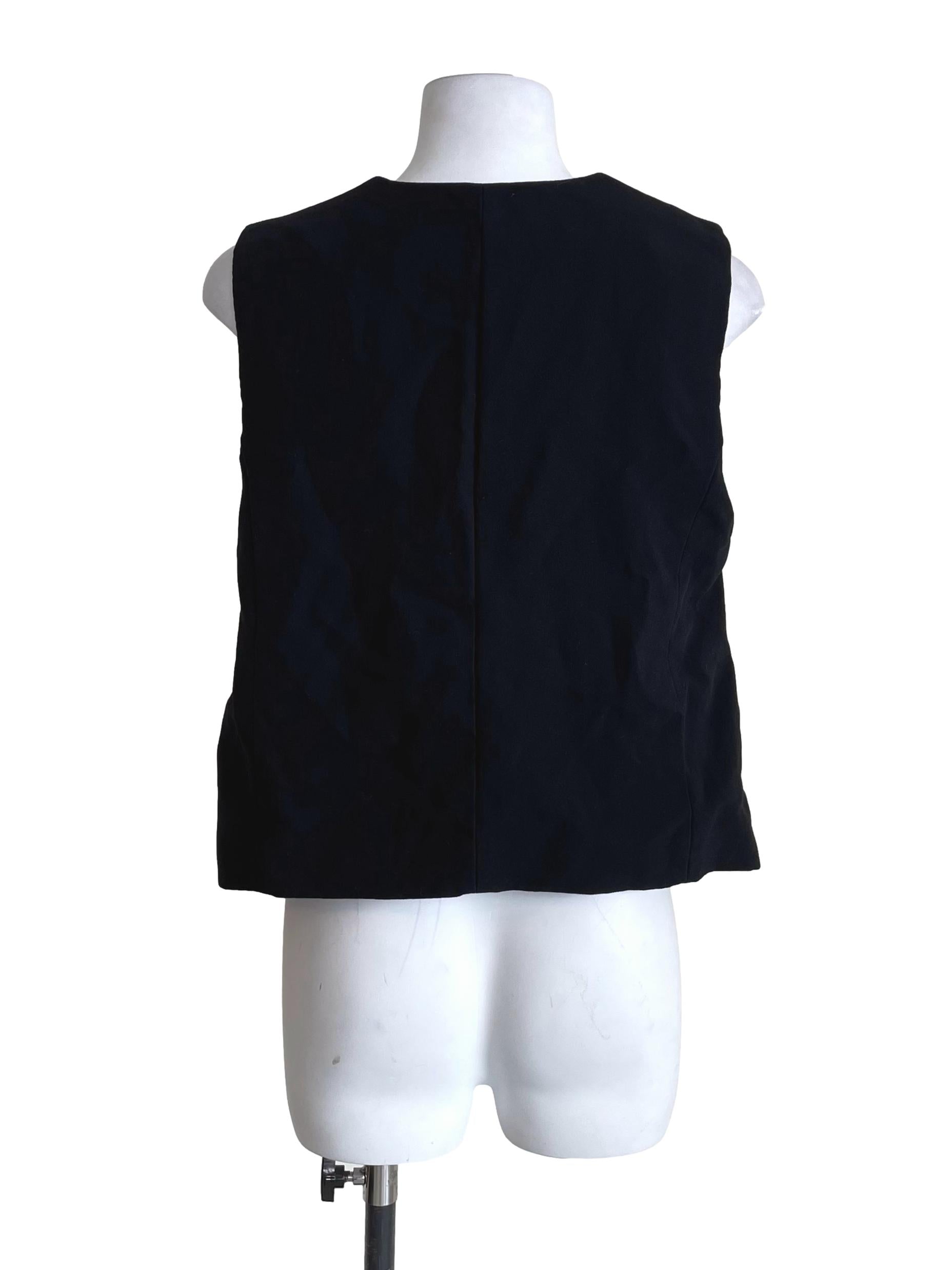 Black Button Down Vest