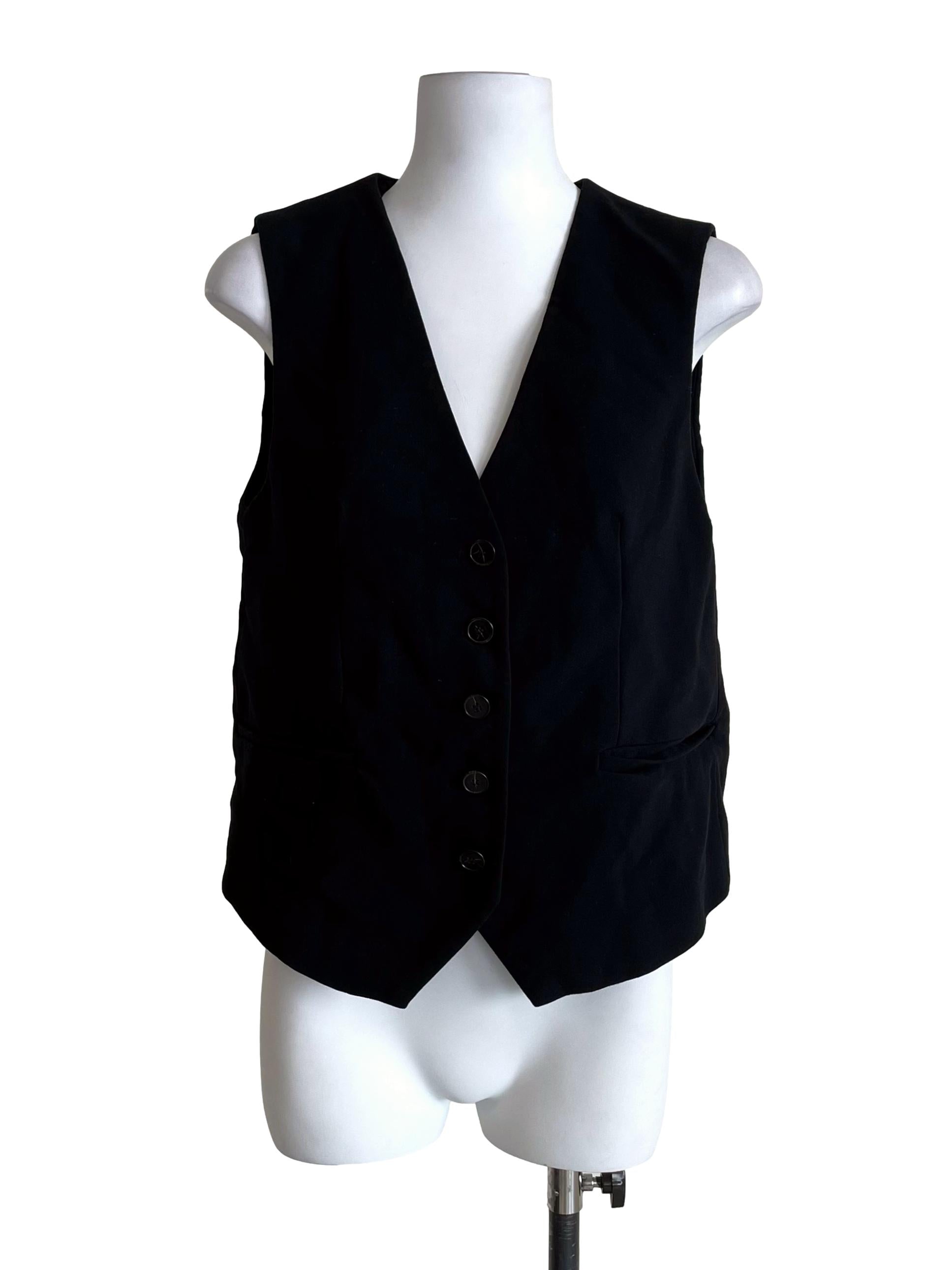 Black Button Down Vest