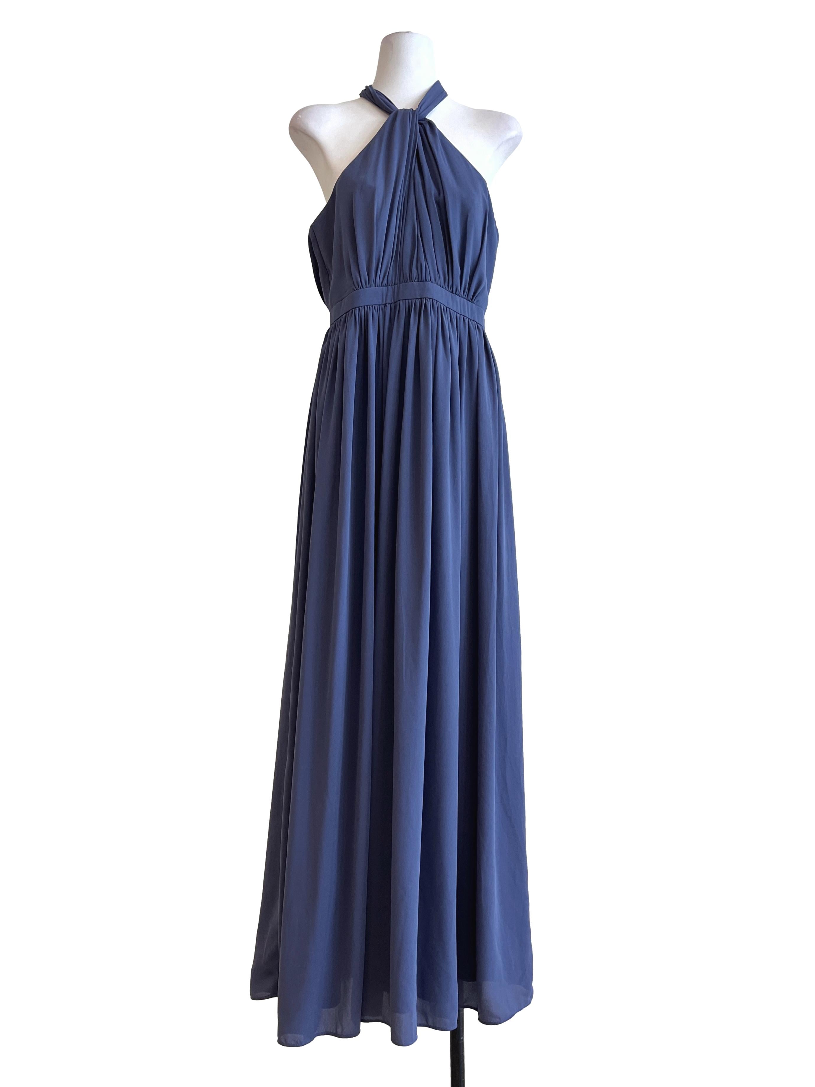 Mauve Purple Halter Maxi Dress LB