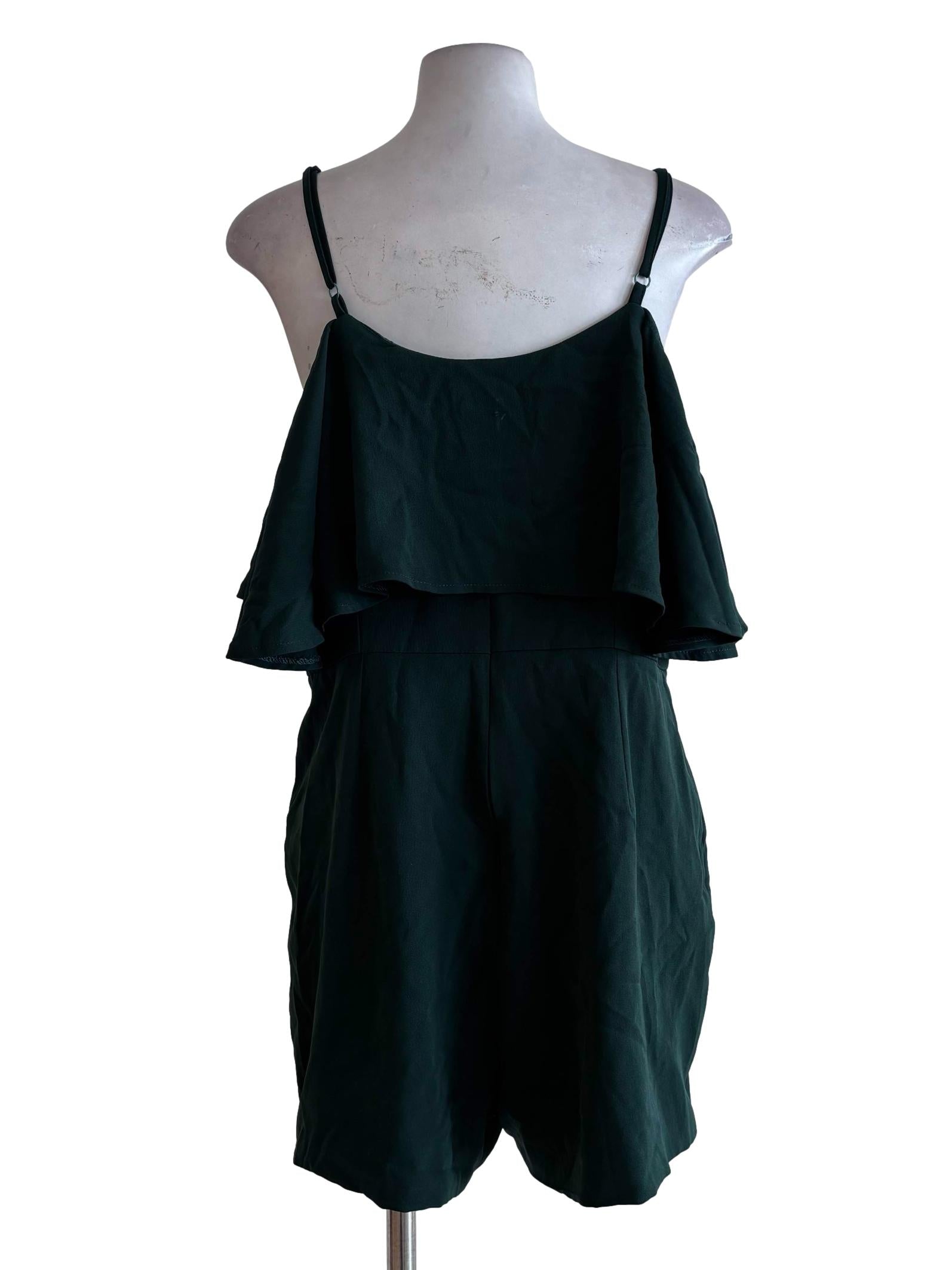 Royal Green Off-Shoulder Rompers