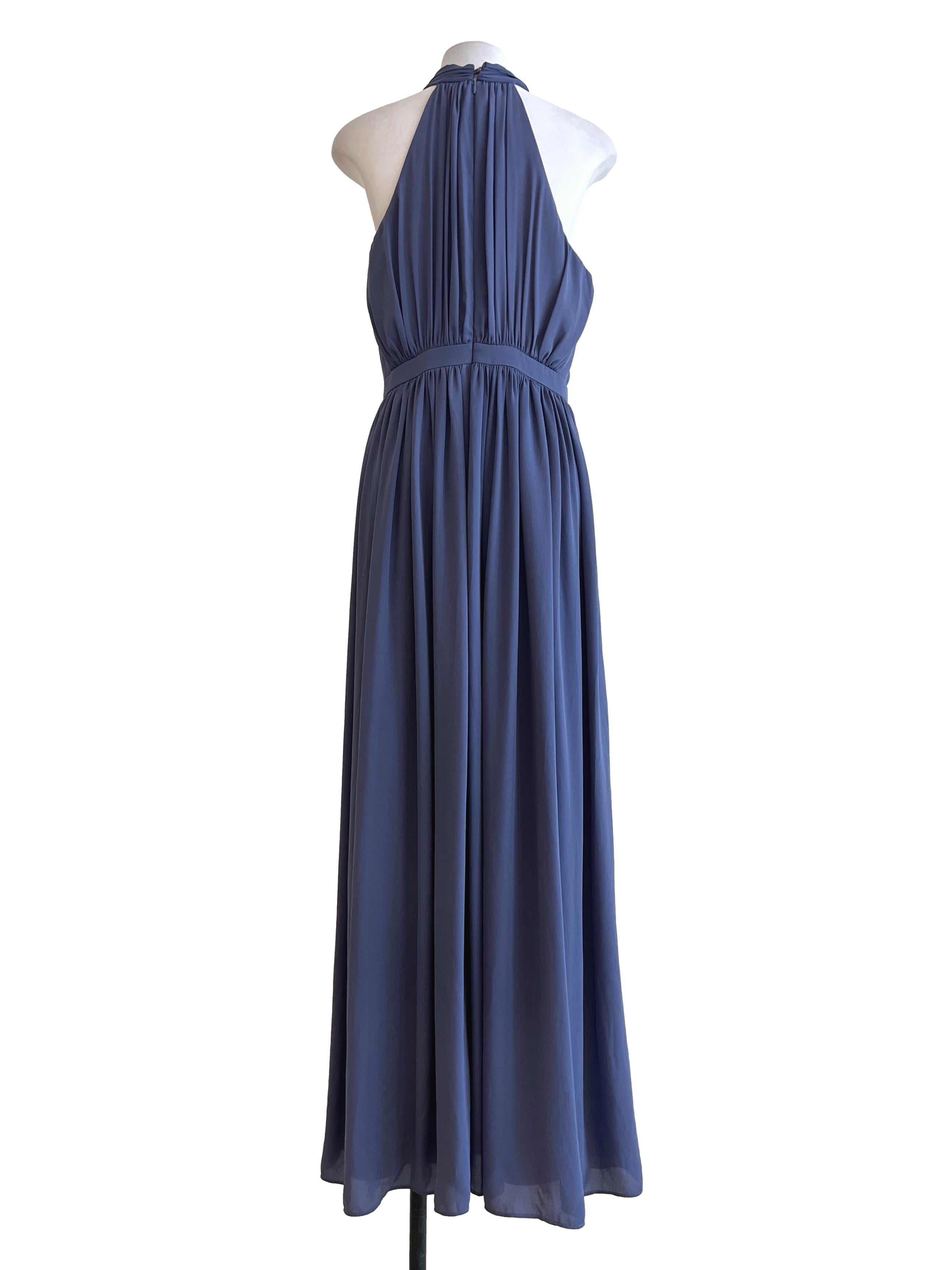 Mauve Purple Halter Maxi Dress LB