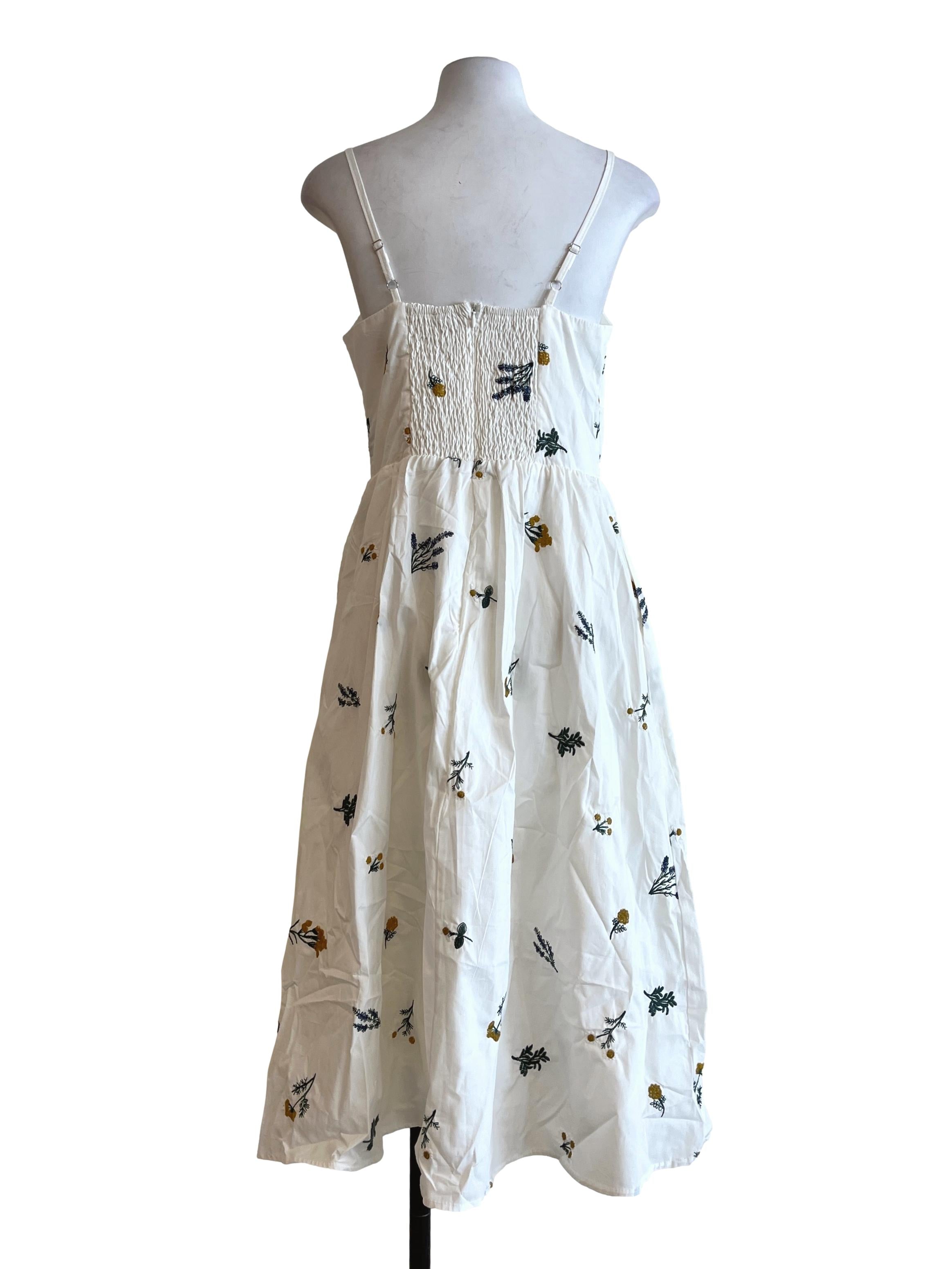 Pearl White Spaghetti A-Line Dress