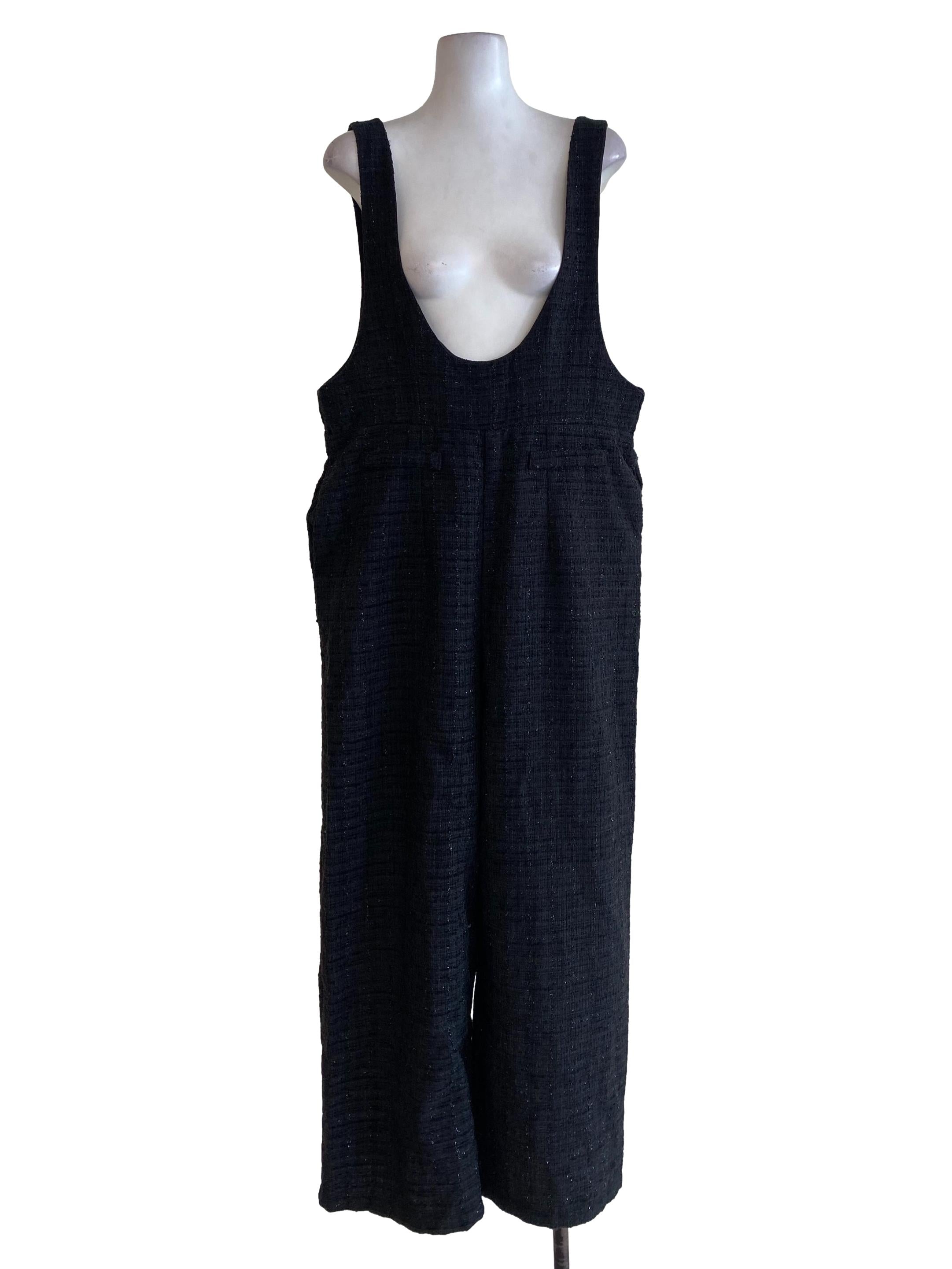 Black Tweed Jumpsuits