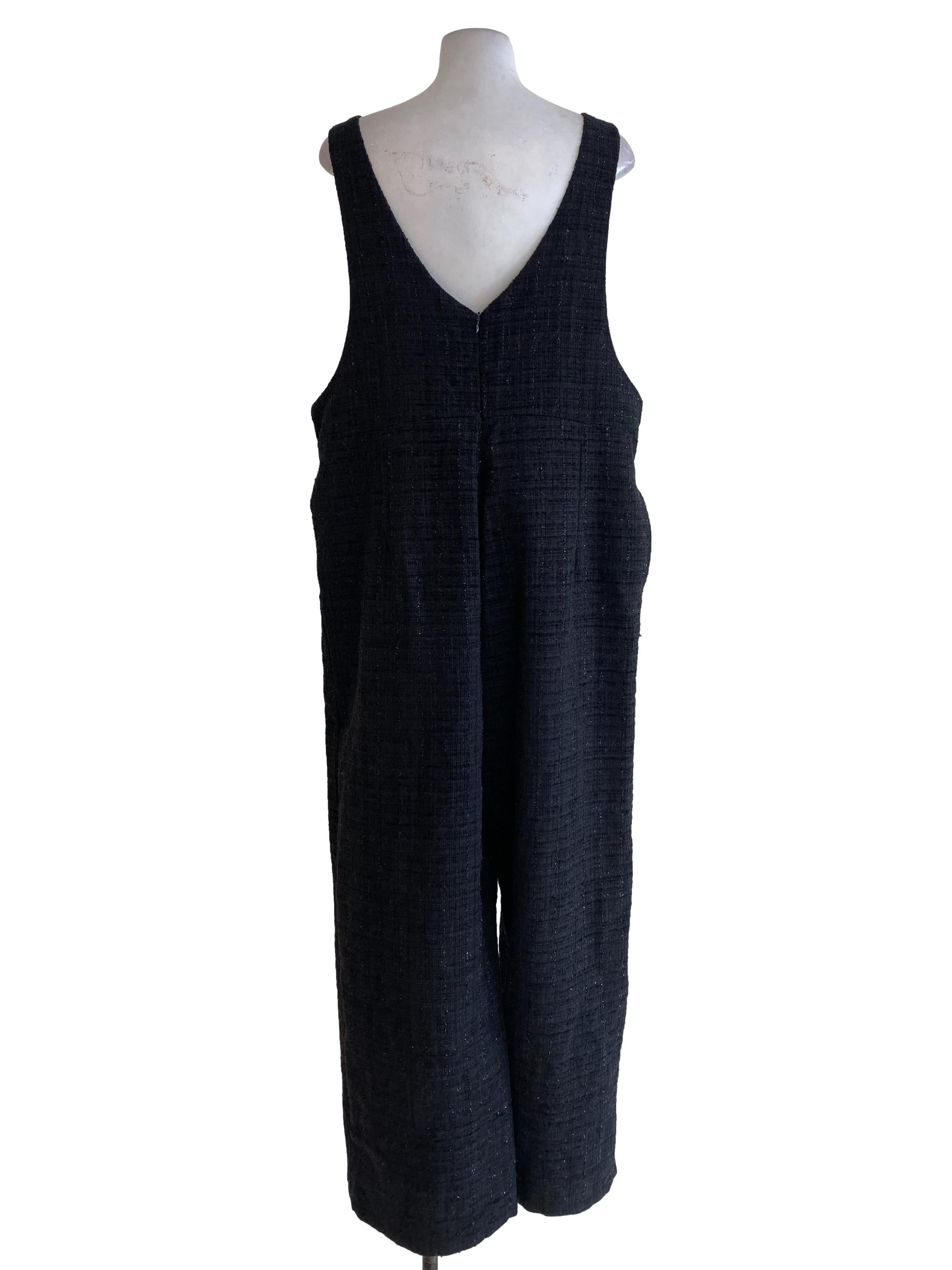 Black Tweed Jumpsuits