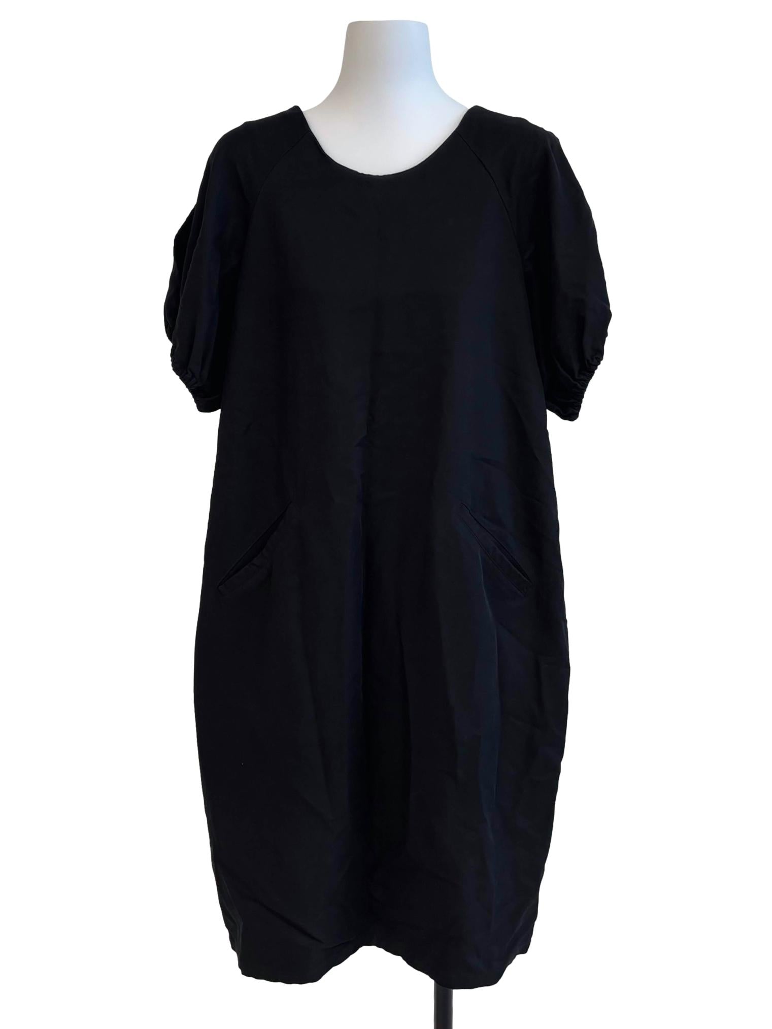 Raven Black Midi Shift Dress