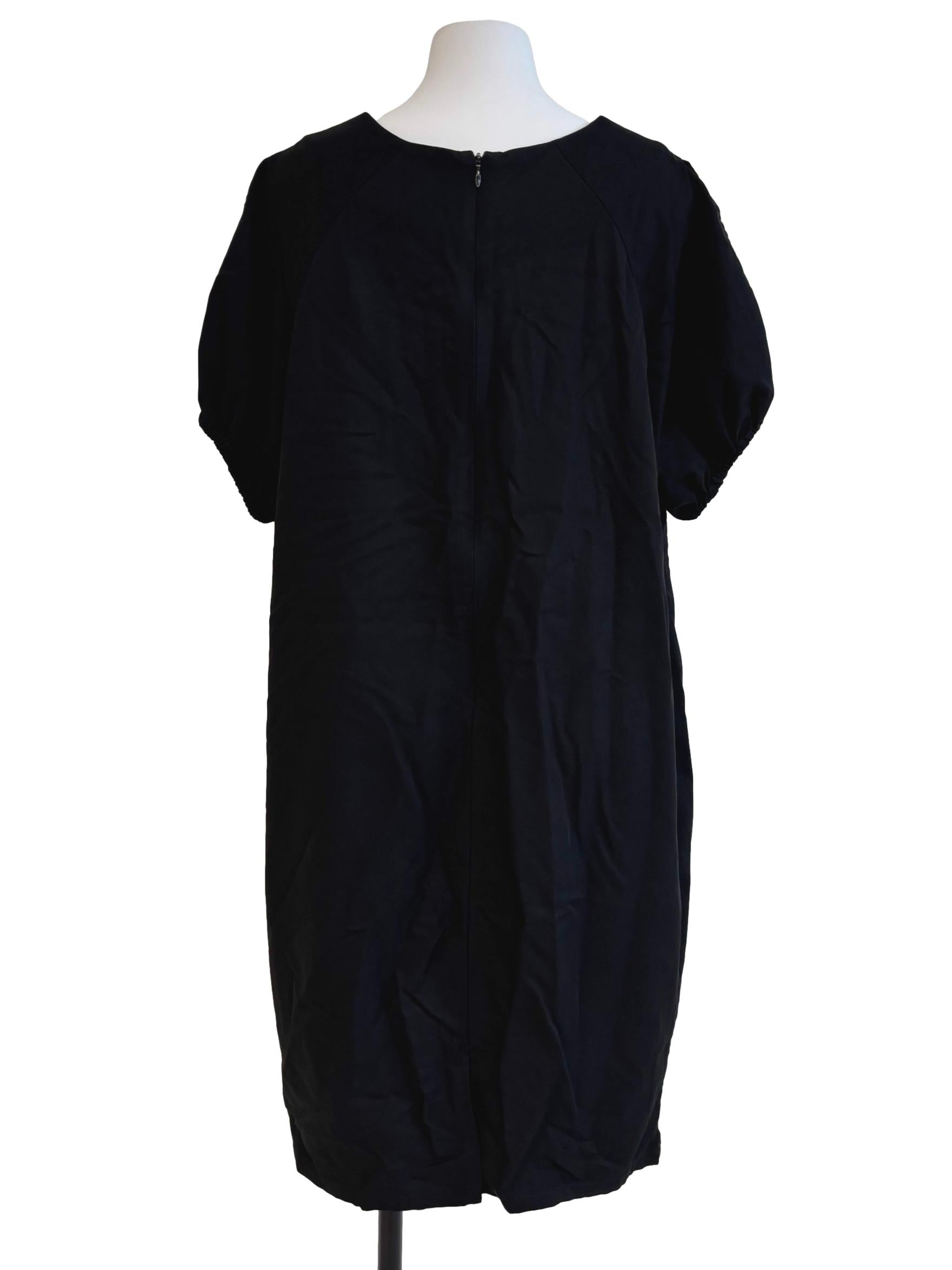 Raven Black Midi Shift Dress