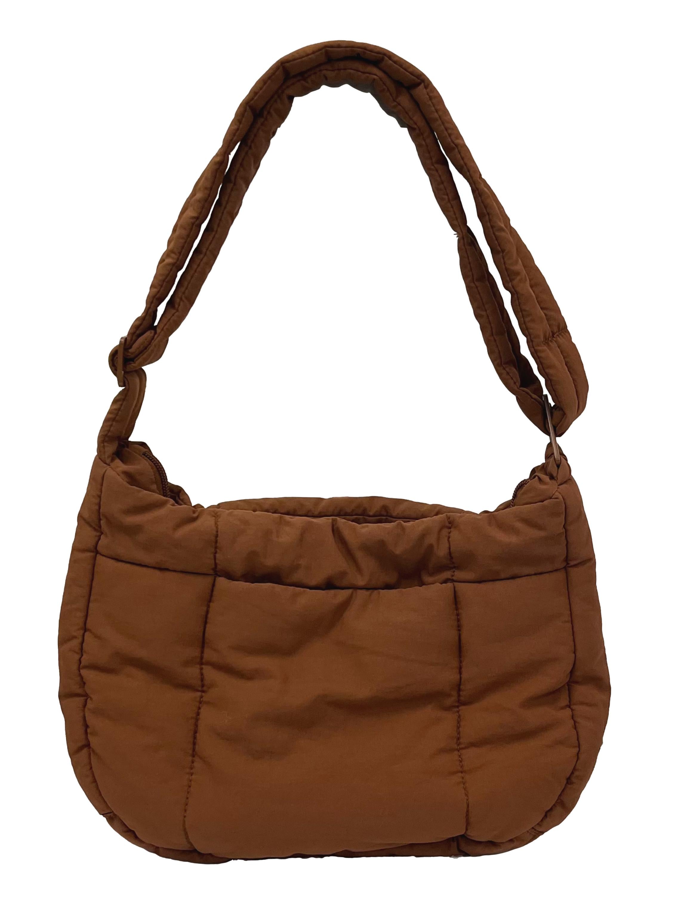 Pecan Brown Puffer Swing Bag