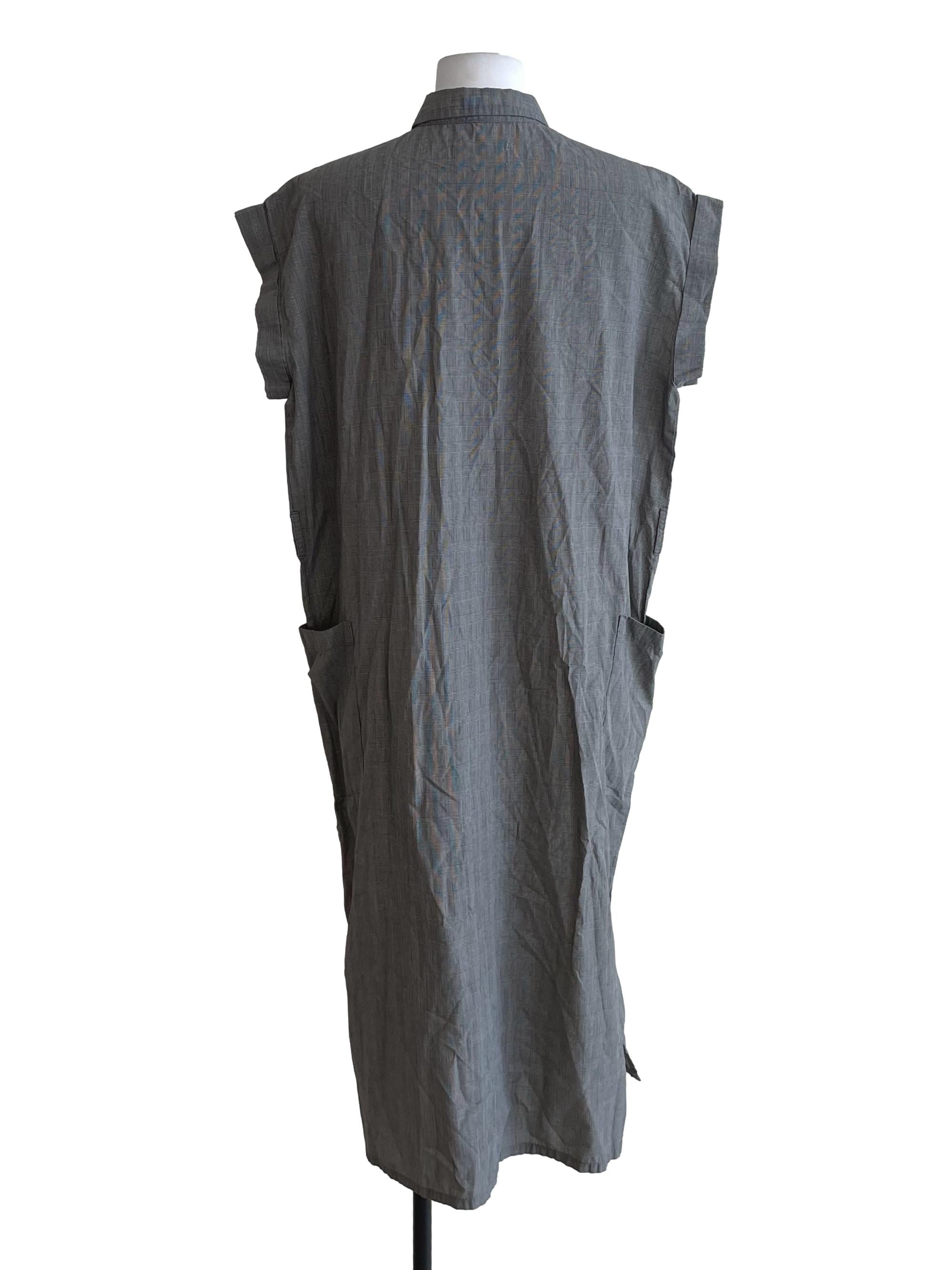 Grey Glen Check Baggy Shirt Dress