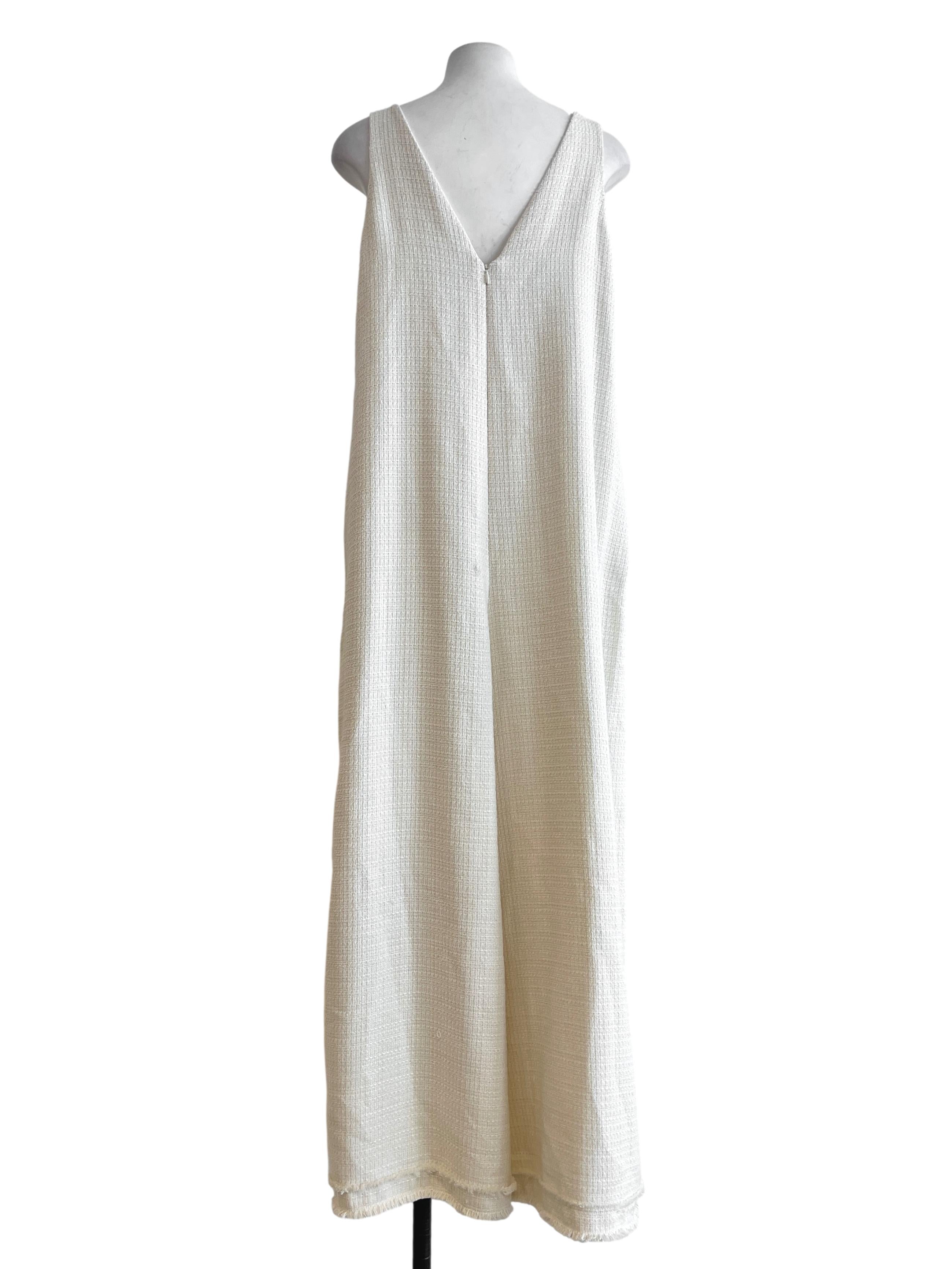 Ivory White V-Neck Jumpsuit LB