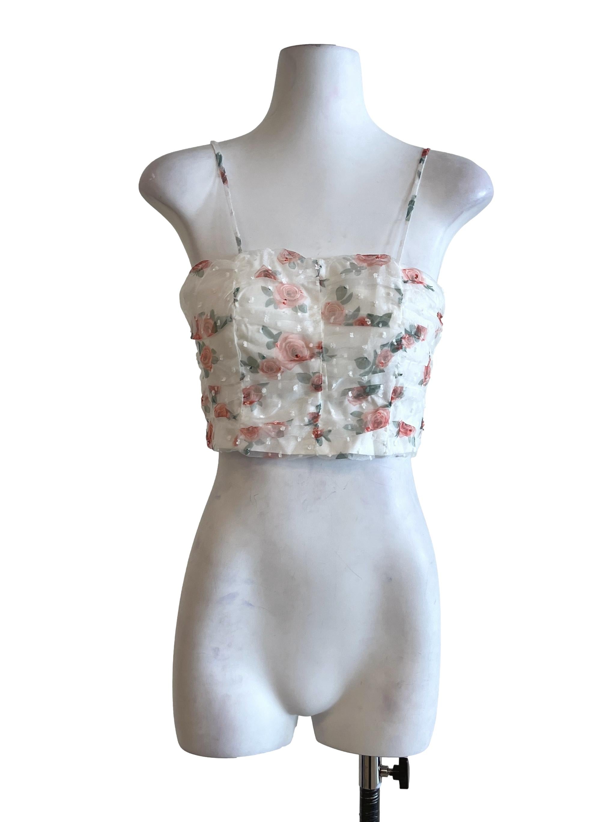 Pearl White Spaghetti Sleeveless Top
