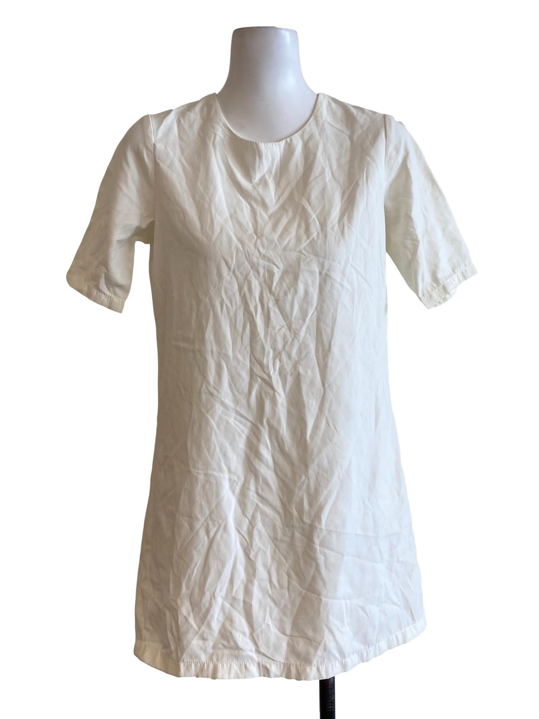 White Plain Slip Dress