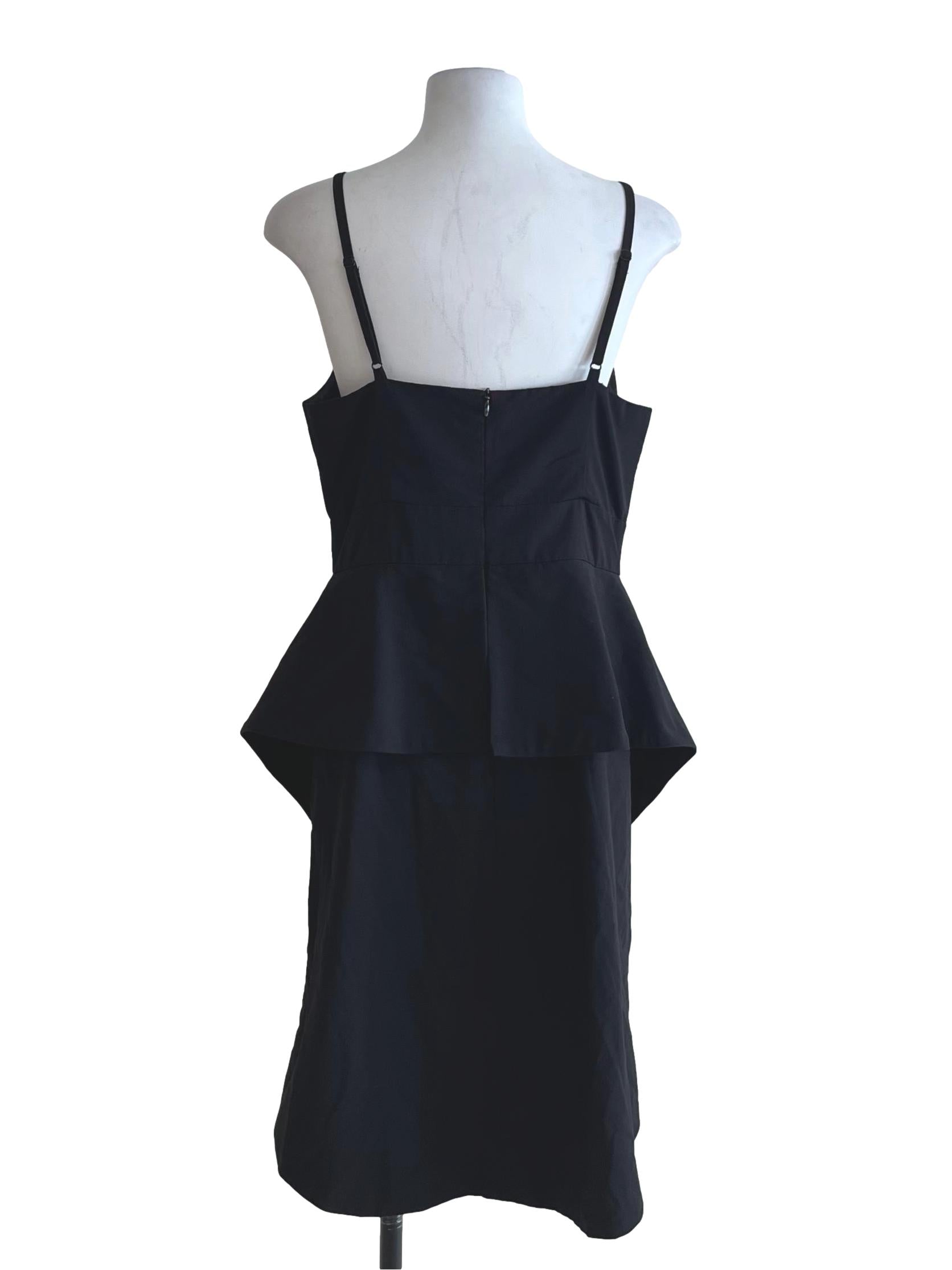 Black Spaghetti Strap A-Line Dress
