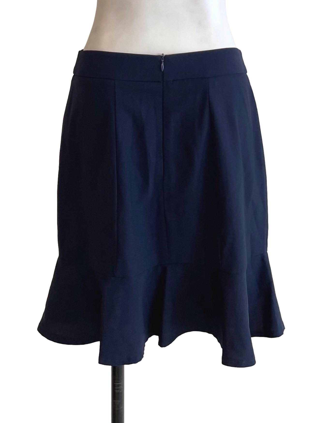 Navy Flounce Skirt