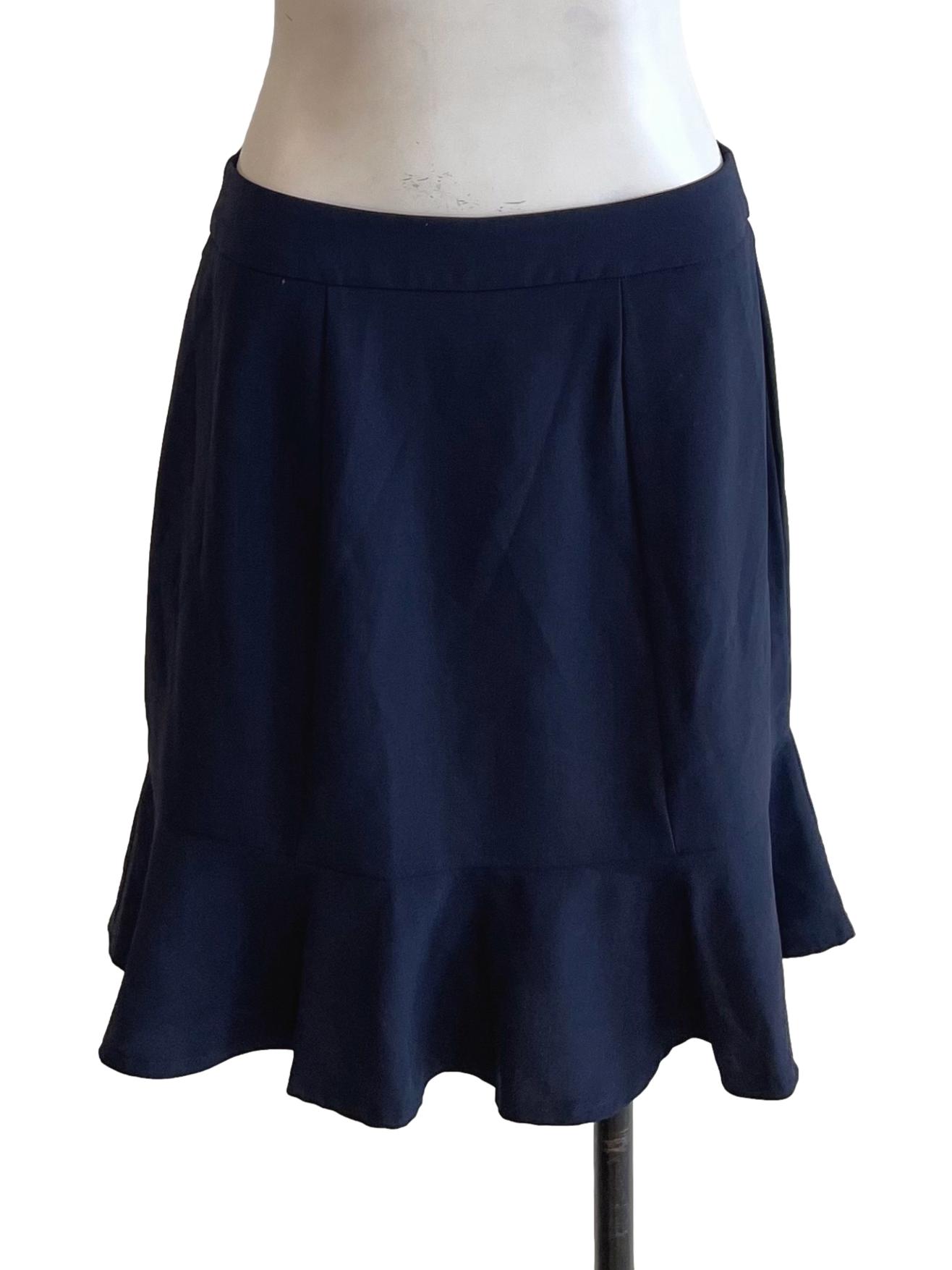 Navy Flounce Skirt