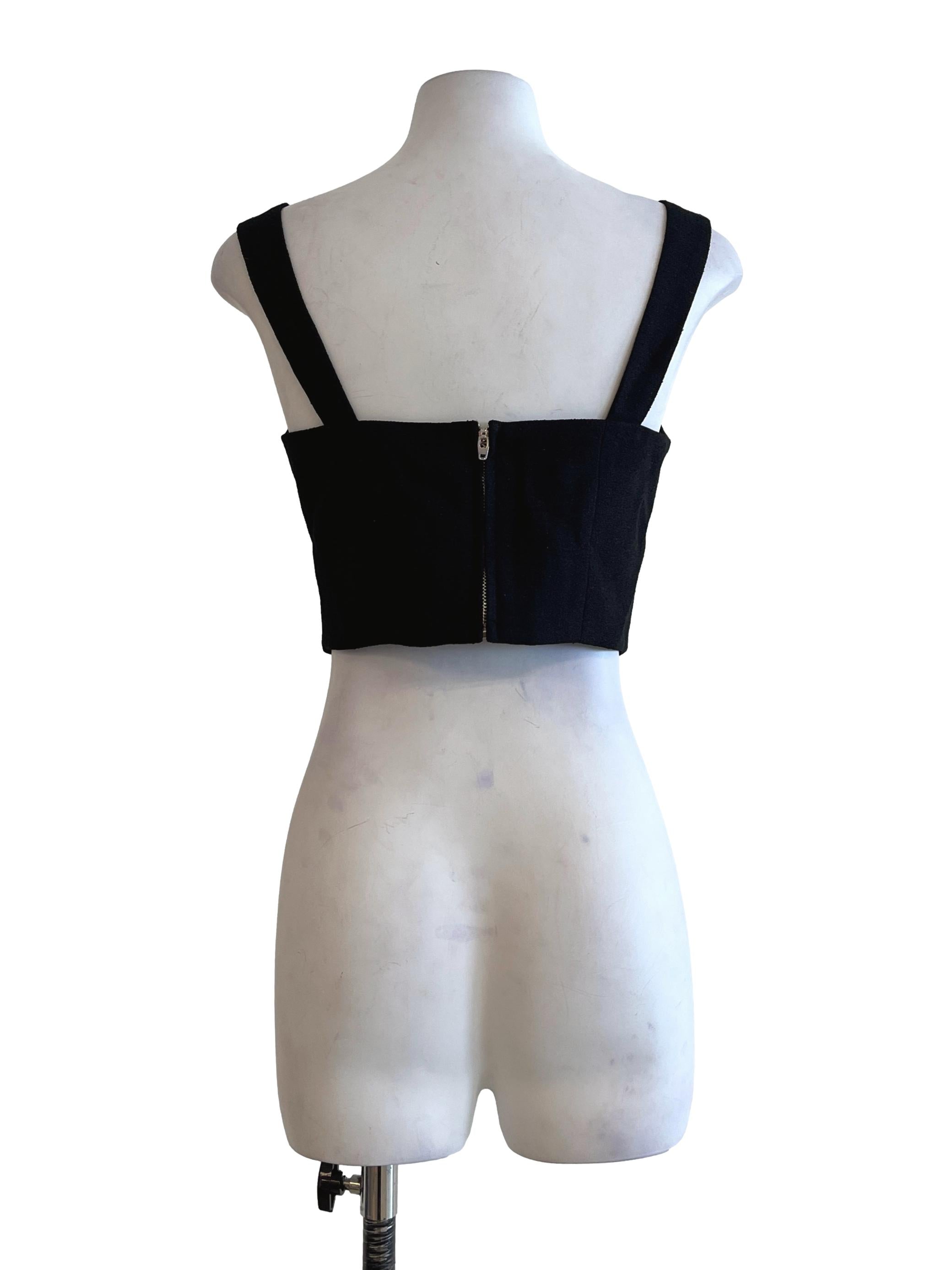 Pitch Black Sweetheart Sleeveless Top