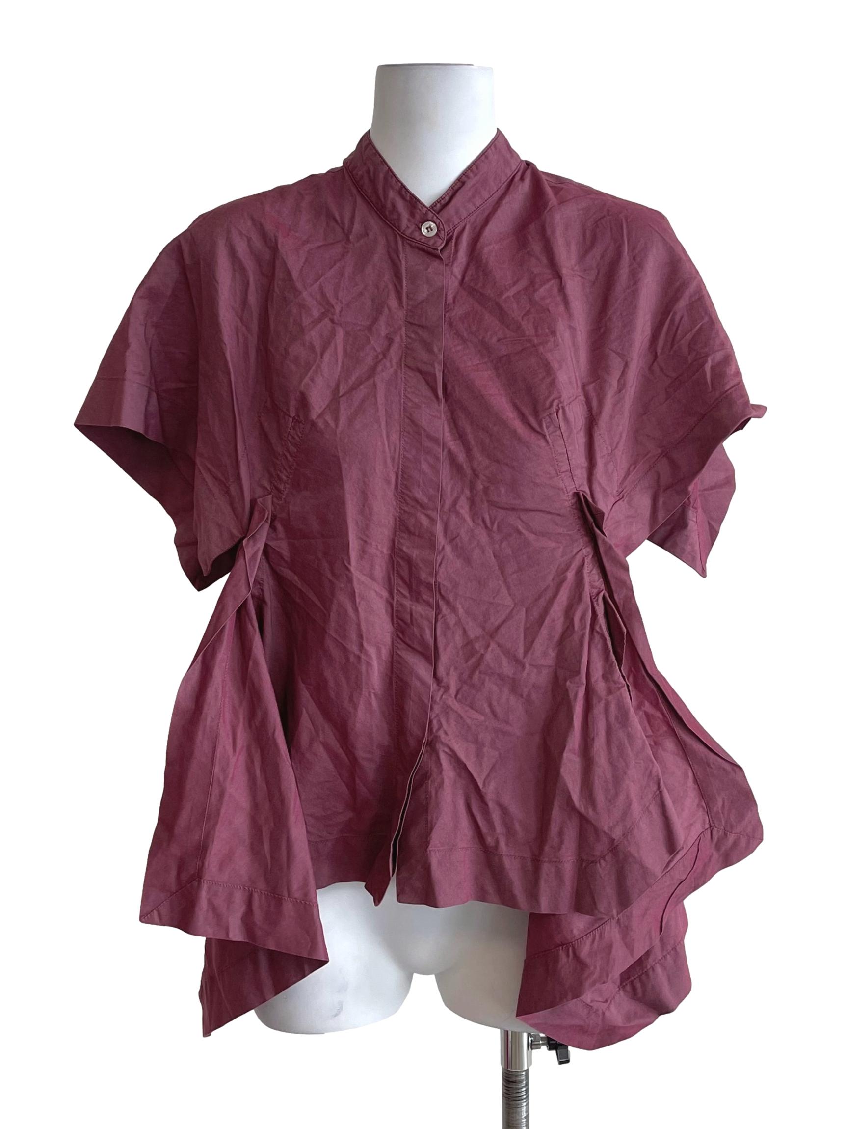 Dull Grape Pink Irregular Tent Shirt