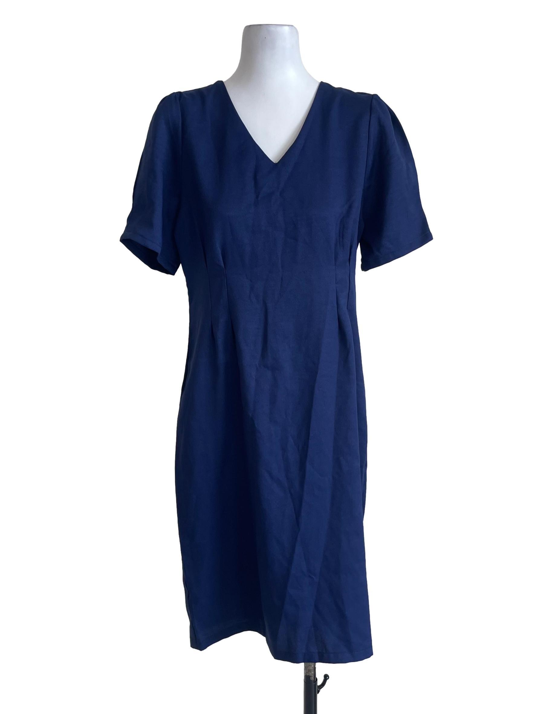Dark Blue Plain Dress
