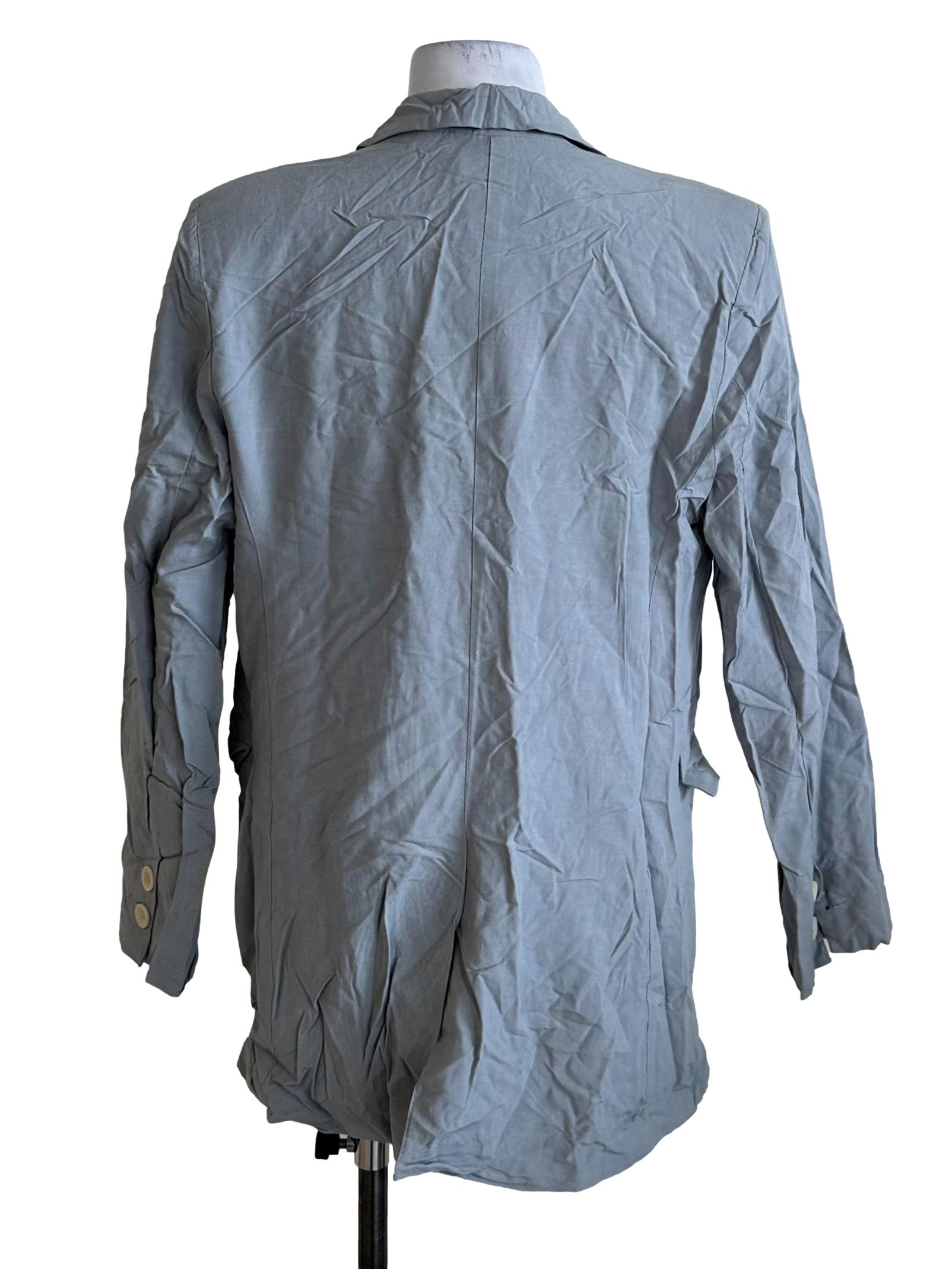 Ash Blue Collar Long Sleeve Blazer